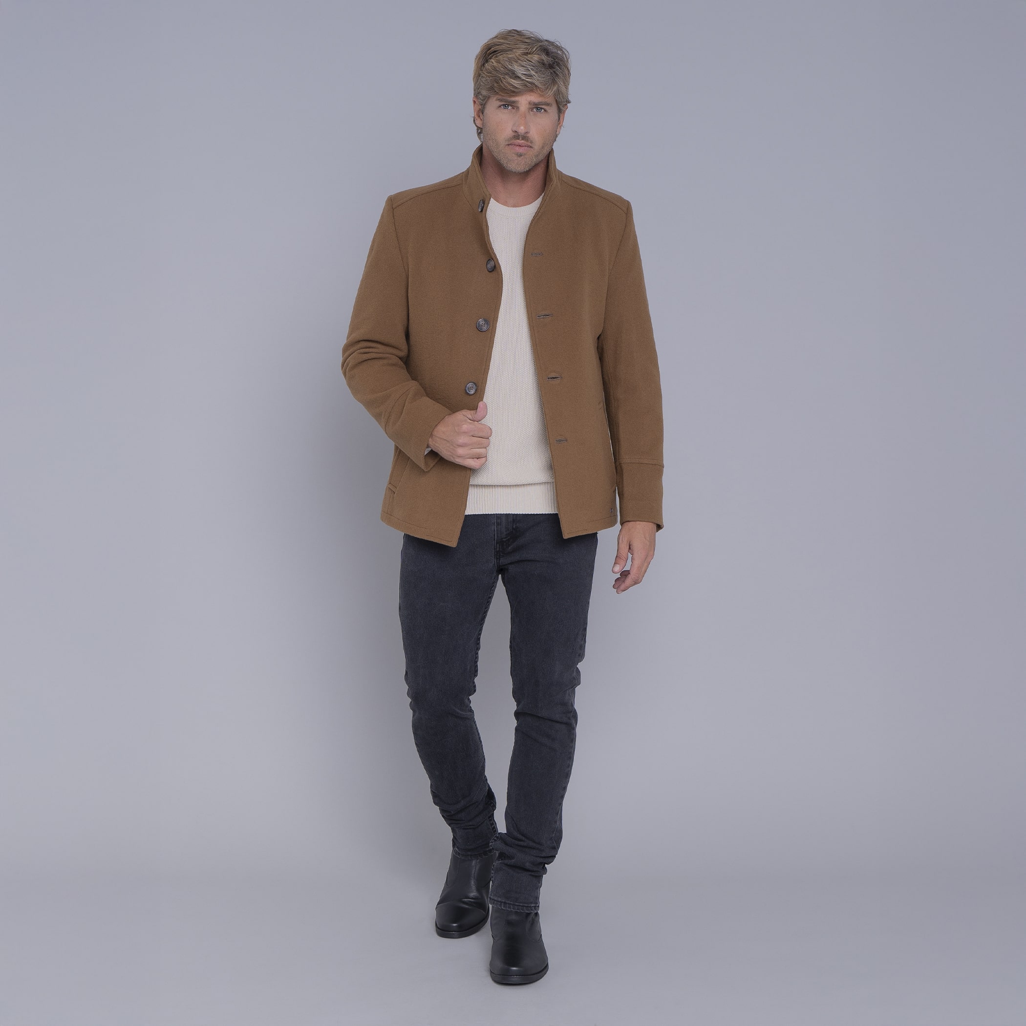 Casaco Masculino de lã Misti para o inverno e frio com forro térmico