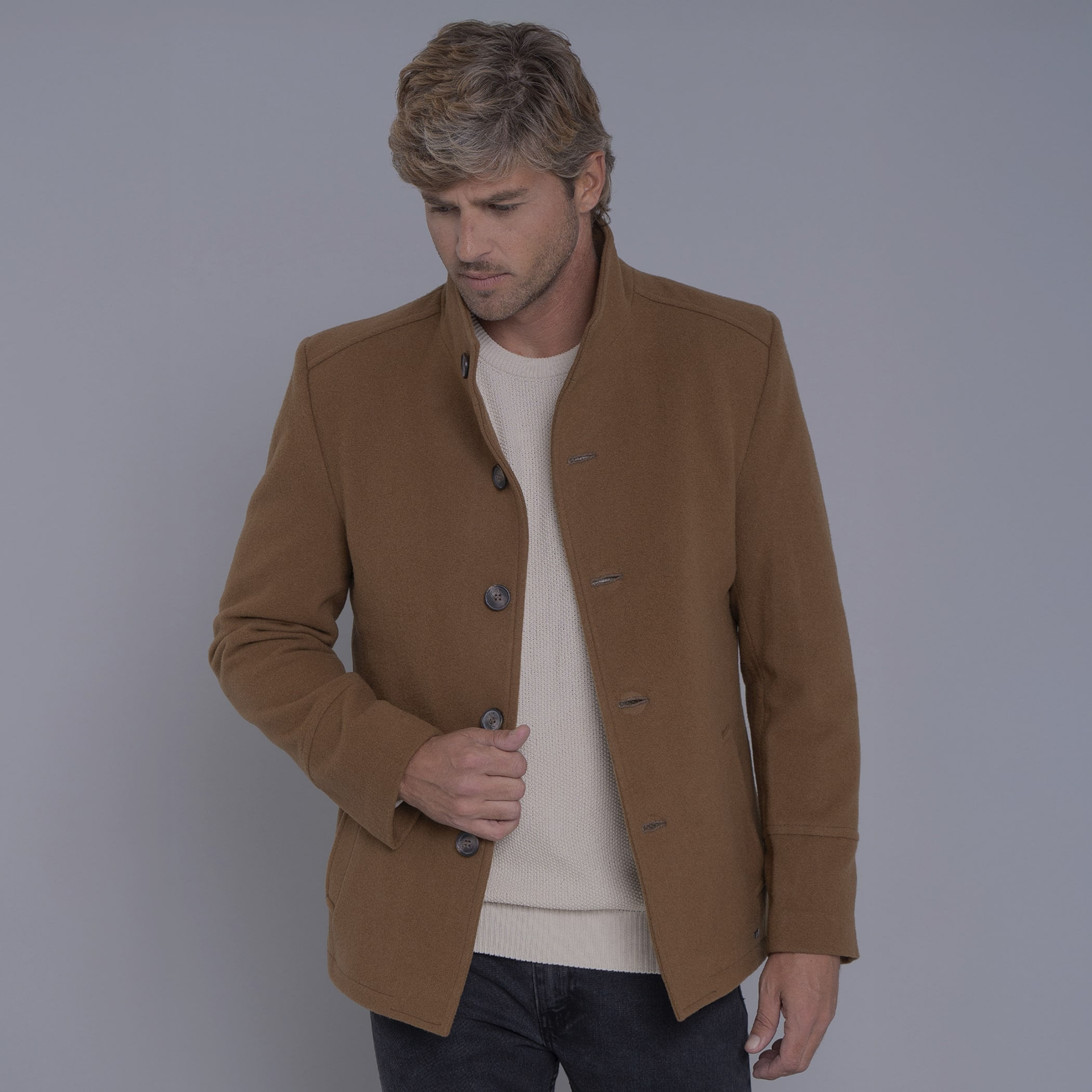 Casaco Masculino de lã Misti para o inverno e frio com forro térmico