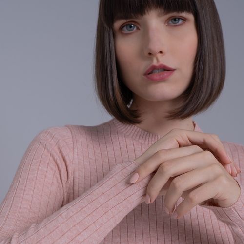 Vestido de tricot midi canelado Yala para o inverno