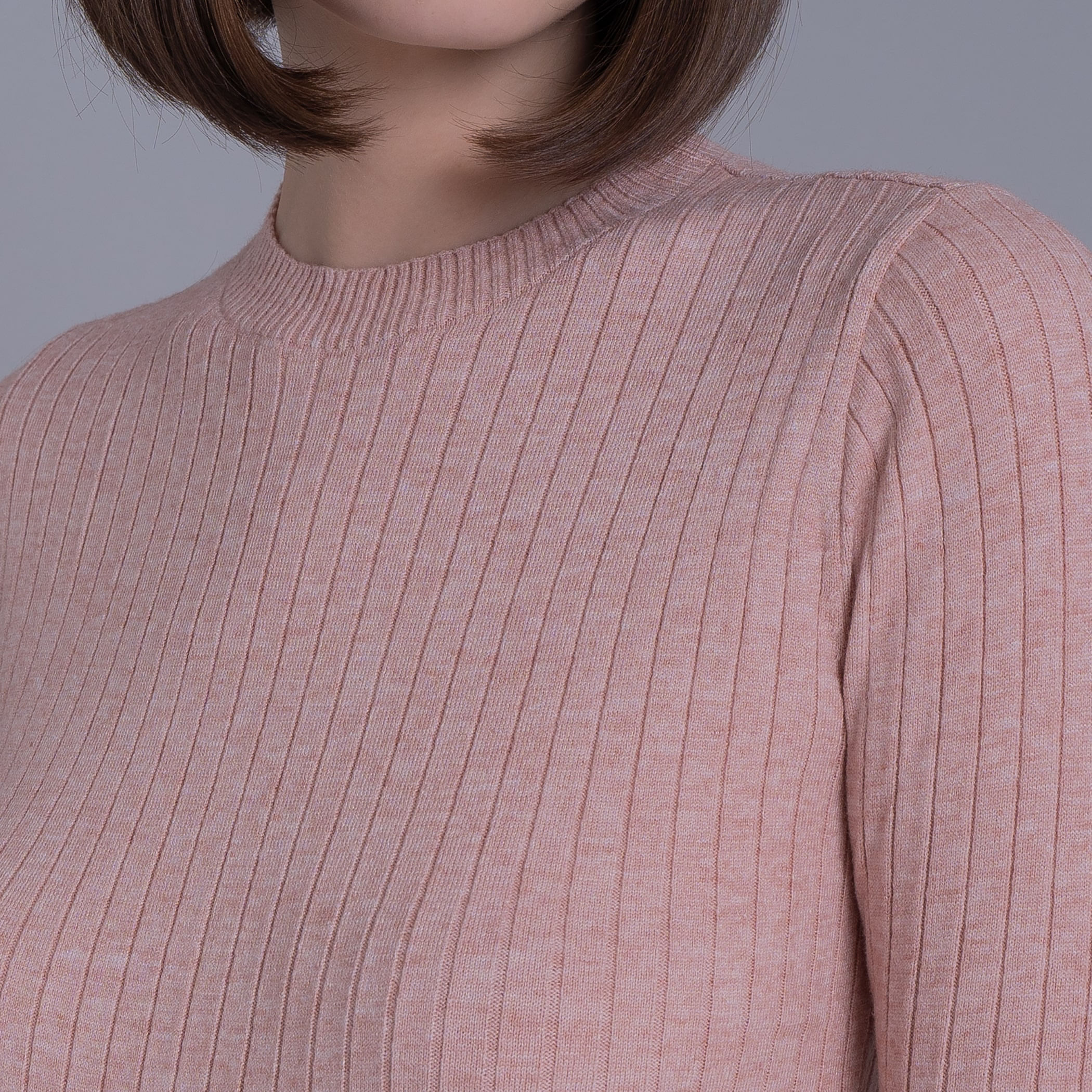 Vestido de tricot midi canelado Yala para o inverno