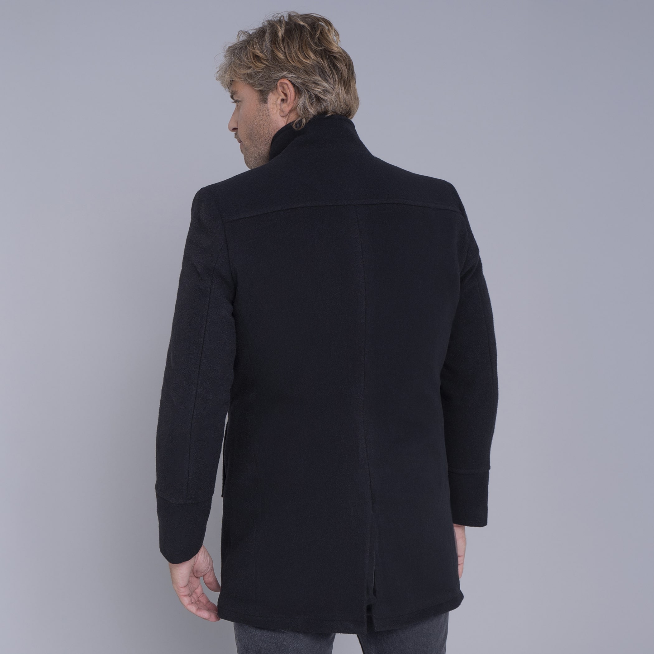 Casaco longo Masculino de lã Misti para o inverno e frio com forro térmico