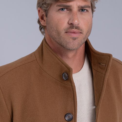 Casaco longo Masculino de lã Misti para o inverno e frio com forro térmico