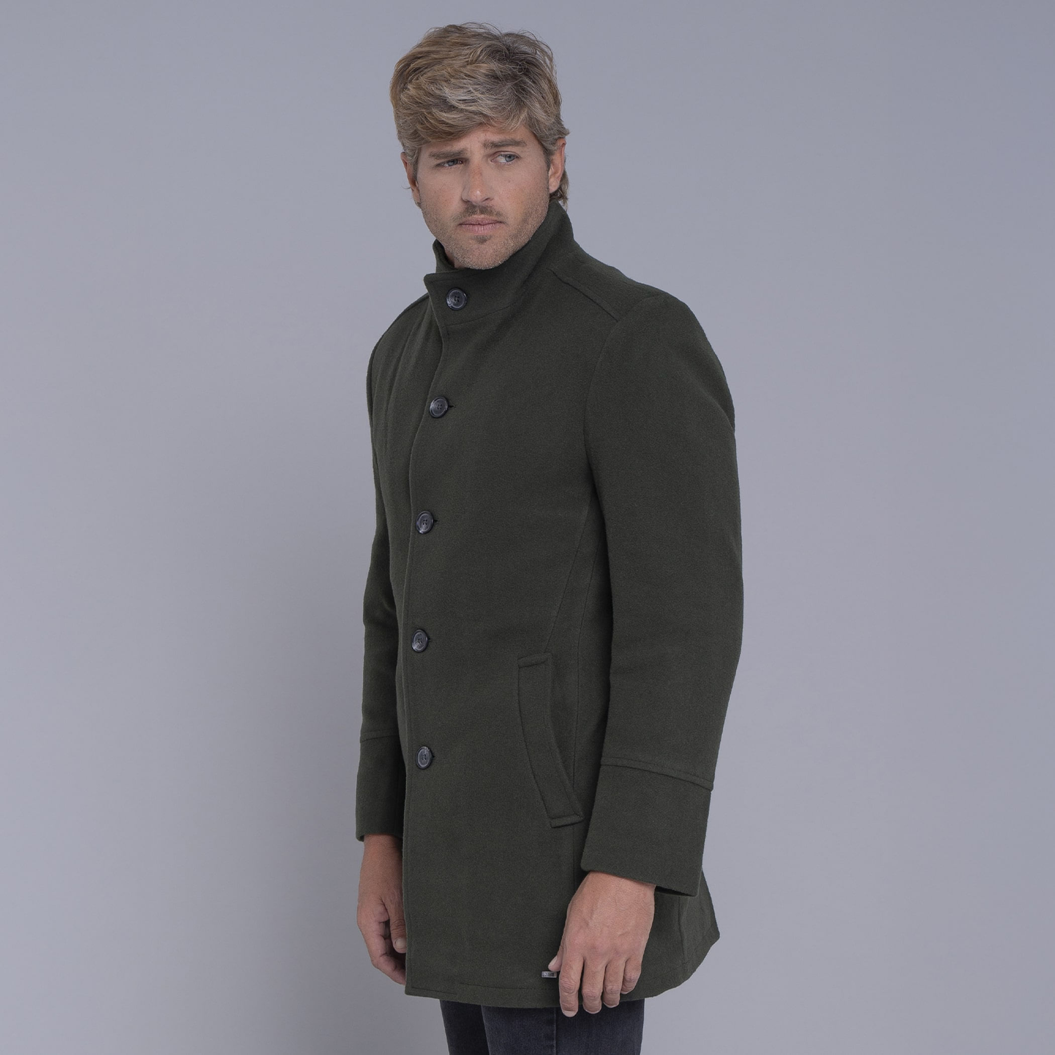 Casaco longo Masculino de lã Misti para o inverno e frio com forro térmico