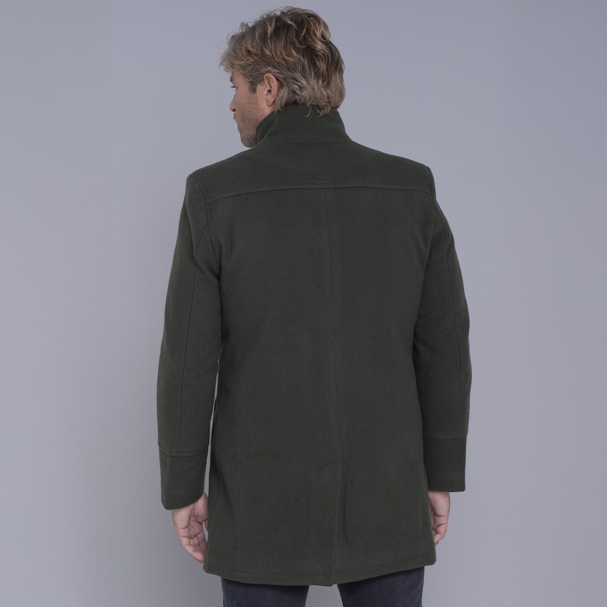 Casaco longo Masculino de lã Misti para o inverno e frio com forro térmico