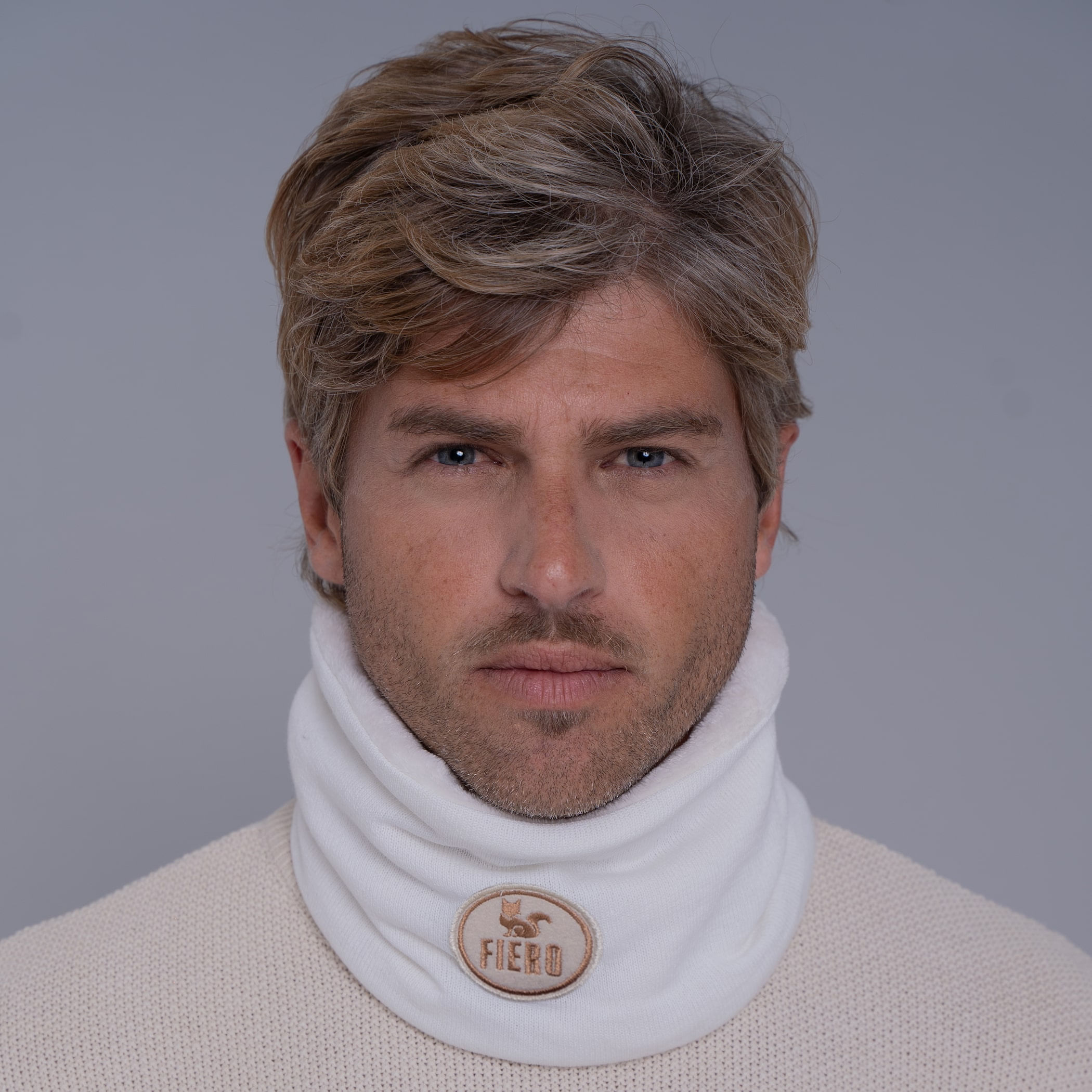 Gola cachecol de tricô forrada com lã Las Ventanas para o frio e inverno