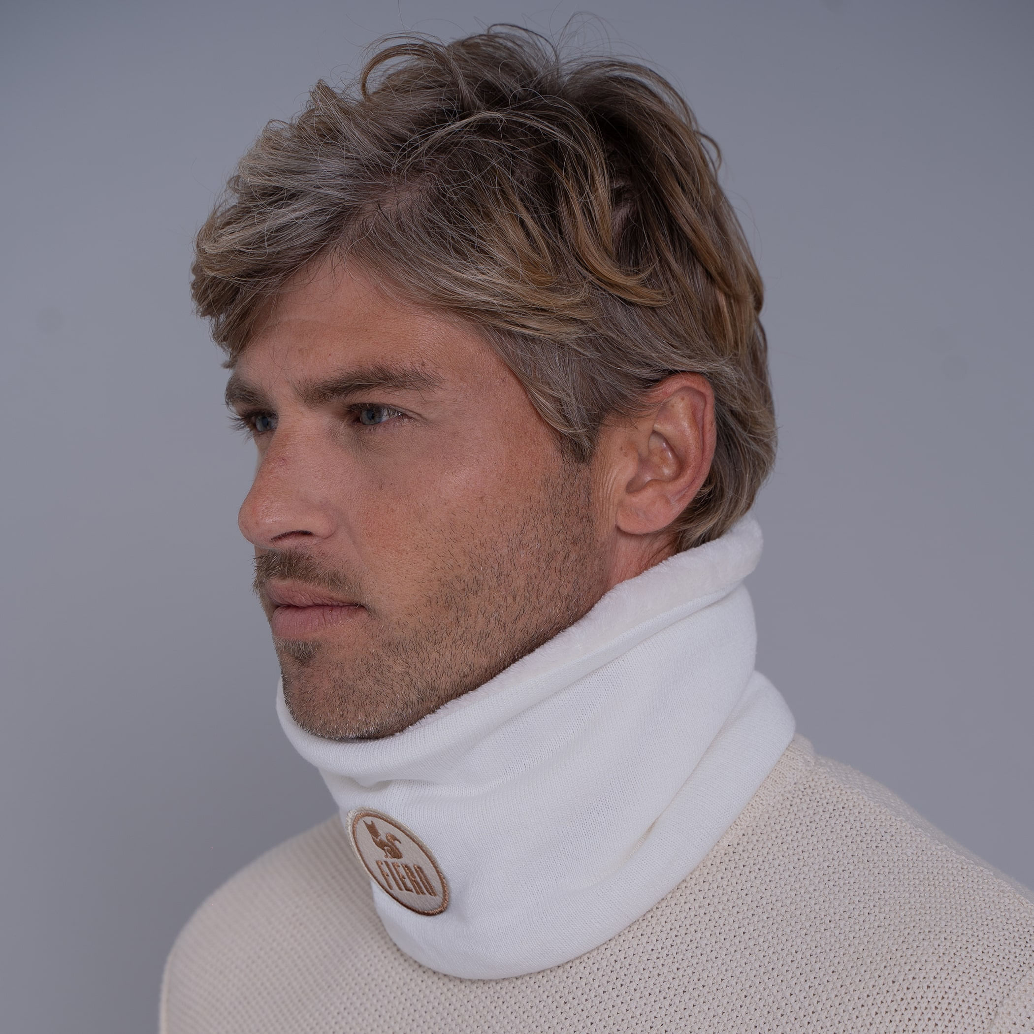 Gola cachecol de tricô forrada com lã Las Ventanas para o frio e inverno