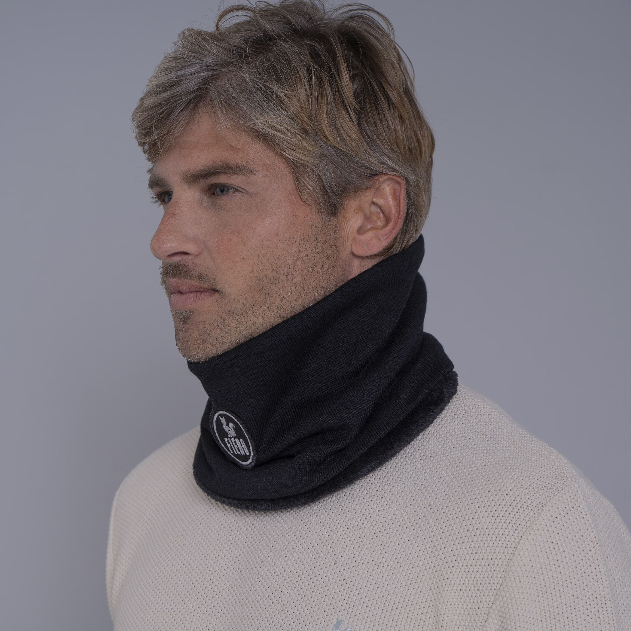 Gola cachecol de tricô forrada com lã Las Ventanas para o frio e inverno