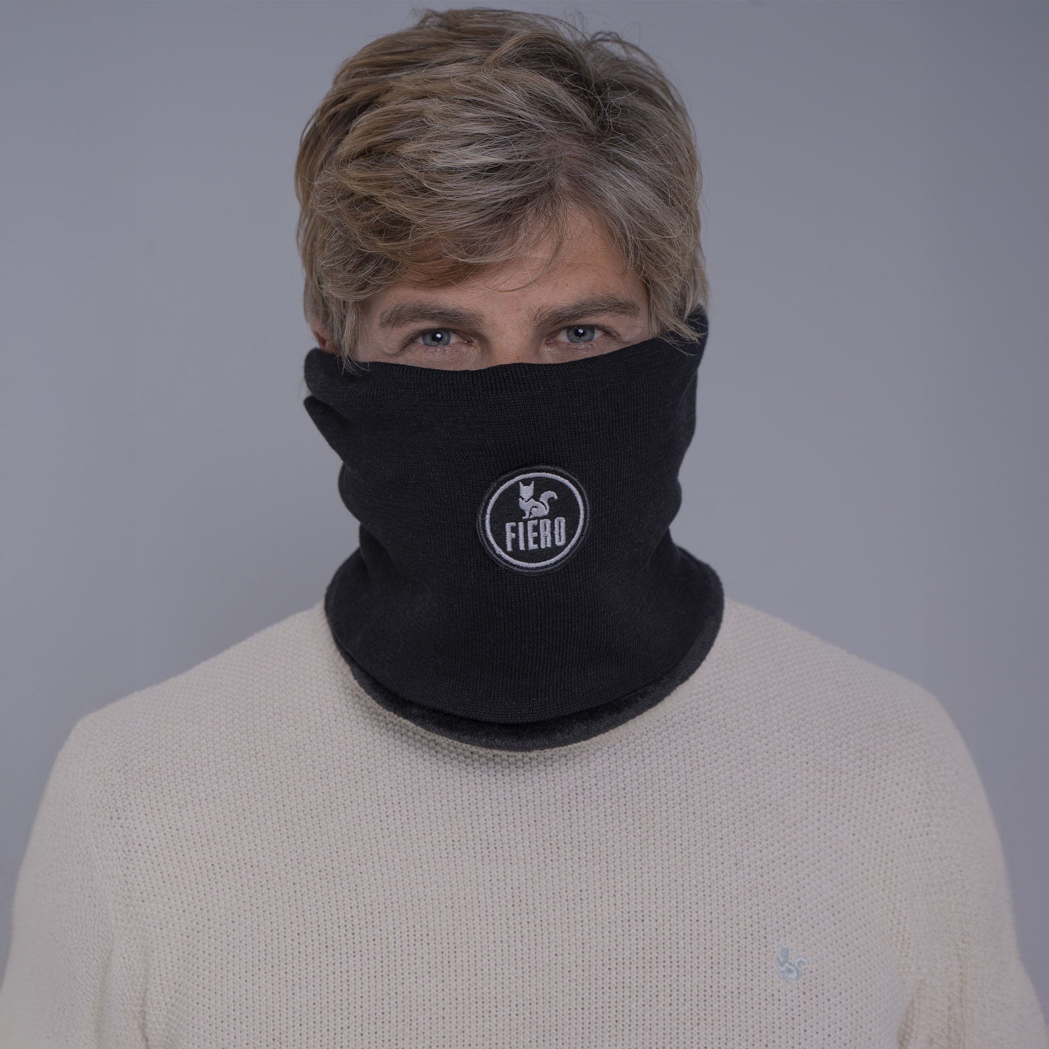 Gola cachecol de tricô forrada com lã Las Ventanas para o frio e inverno
