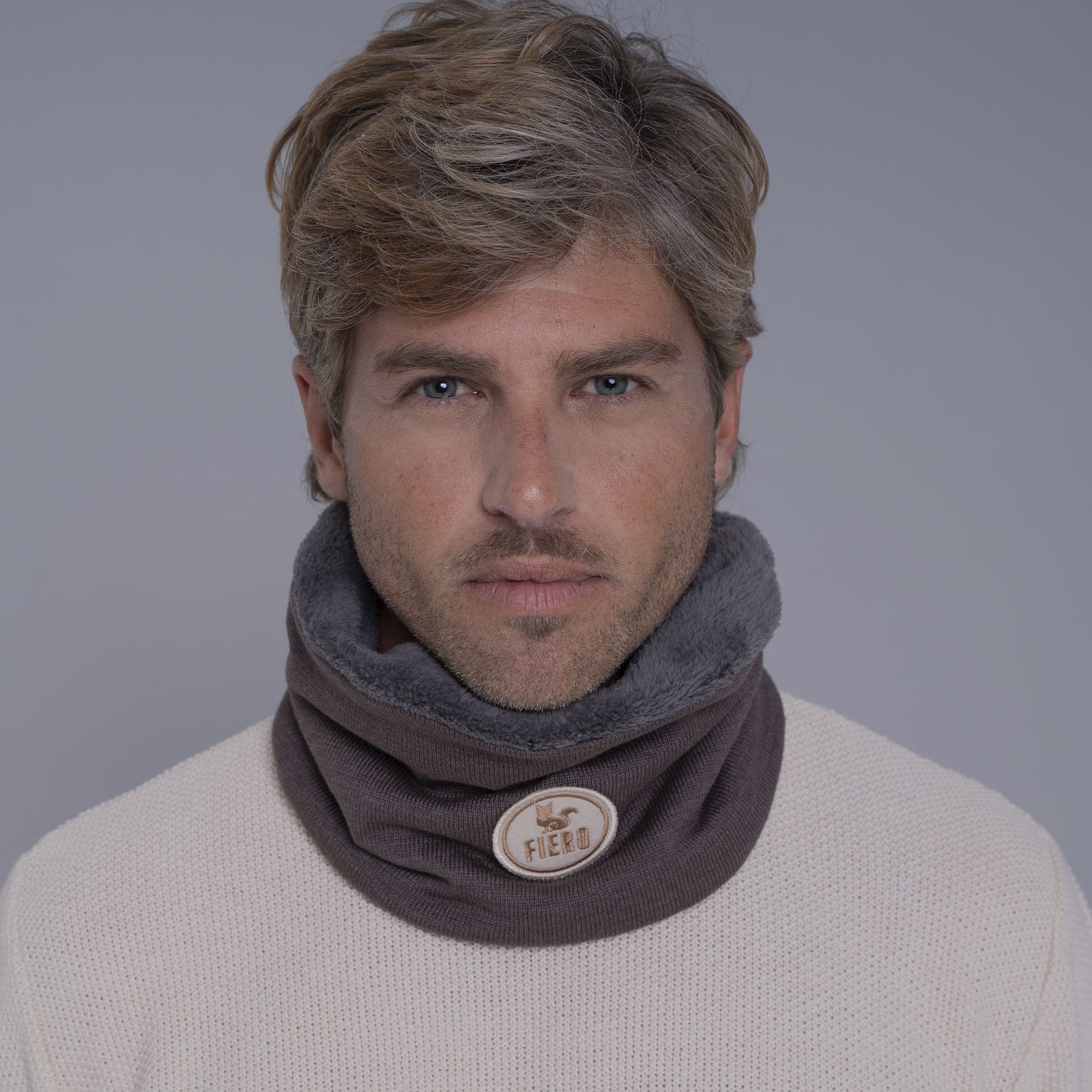 Gola cachecol de tricô forrada com lã Las Ventanas para o frio e inverno