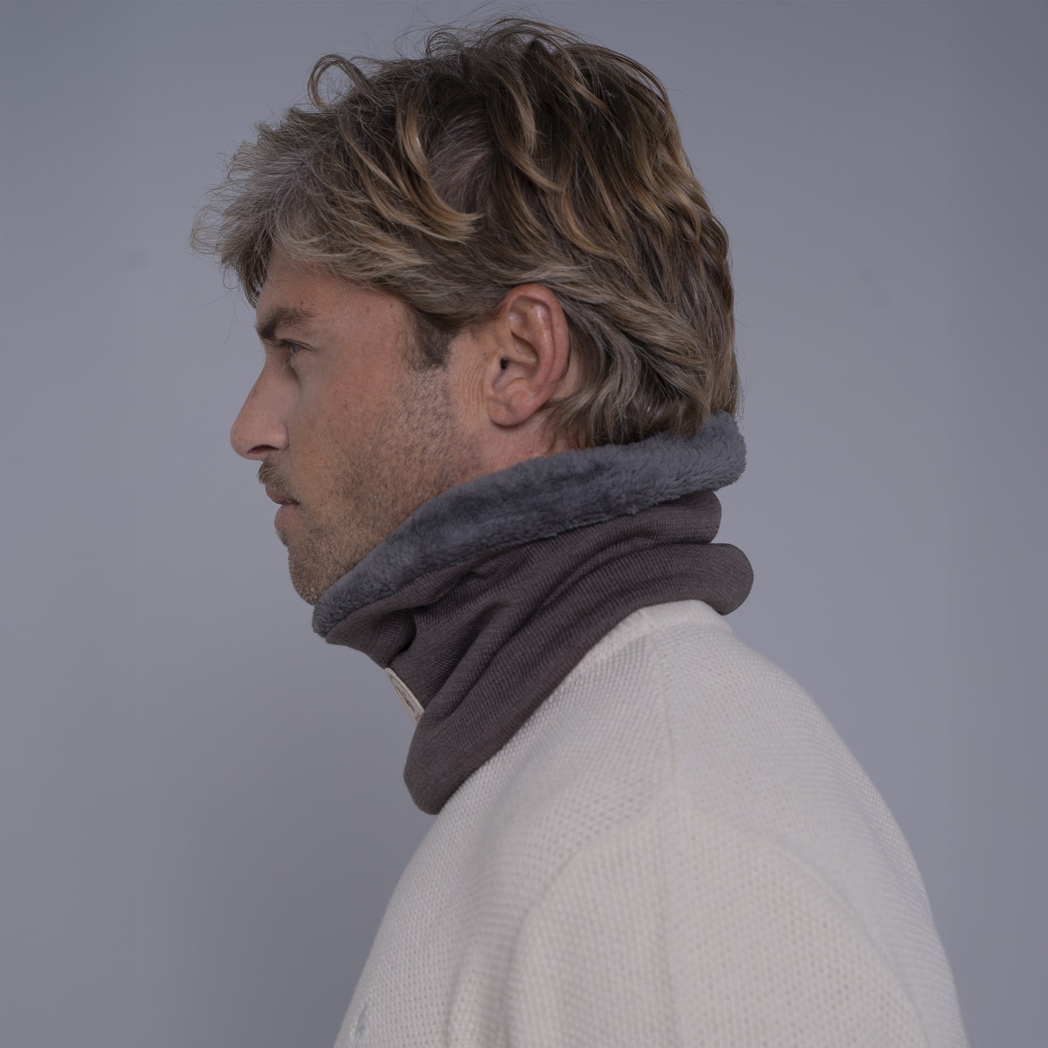 Gola cachecol de tricô forrada com lã Las Ventanas para o frio e inverno