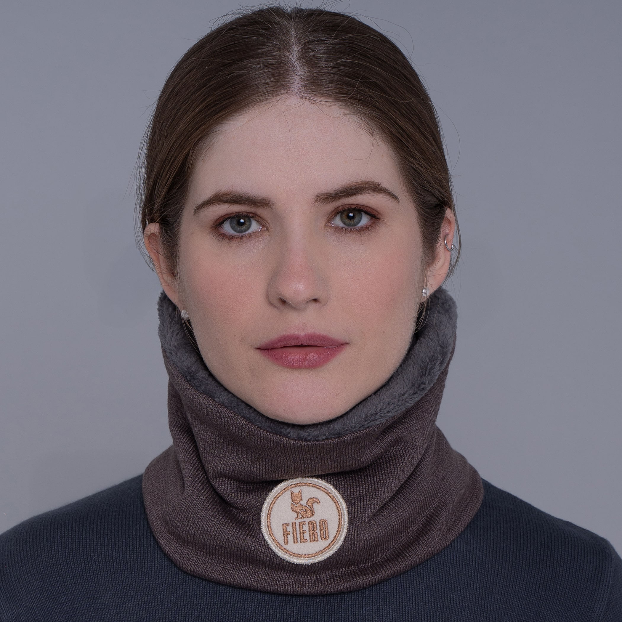Gola cachecol de tricô forrada com lã Las Ventanas para o frio e inverno