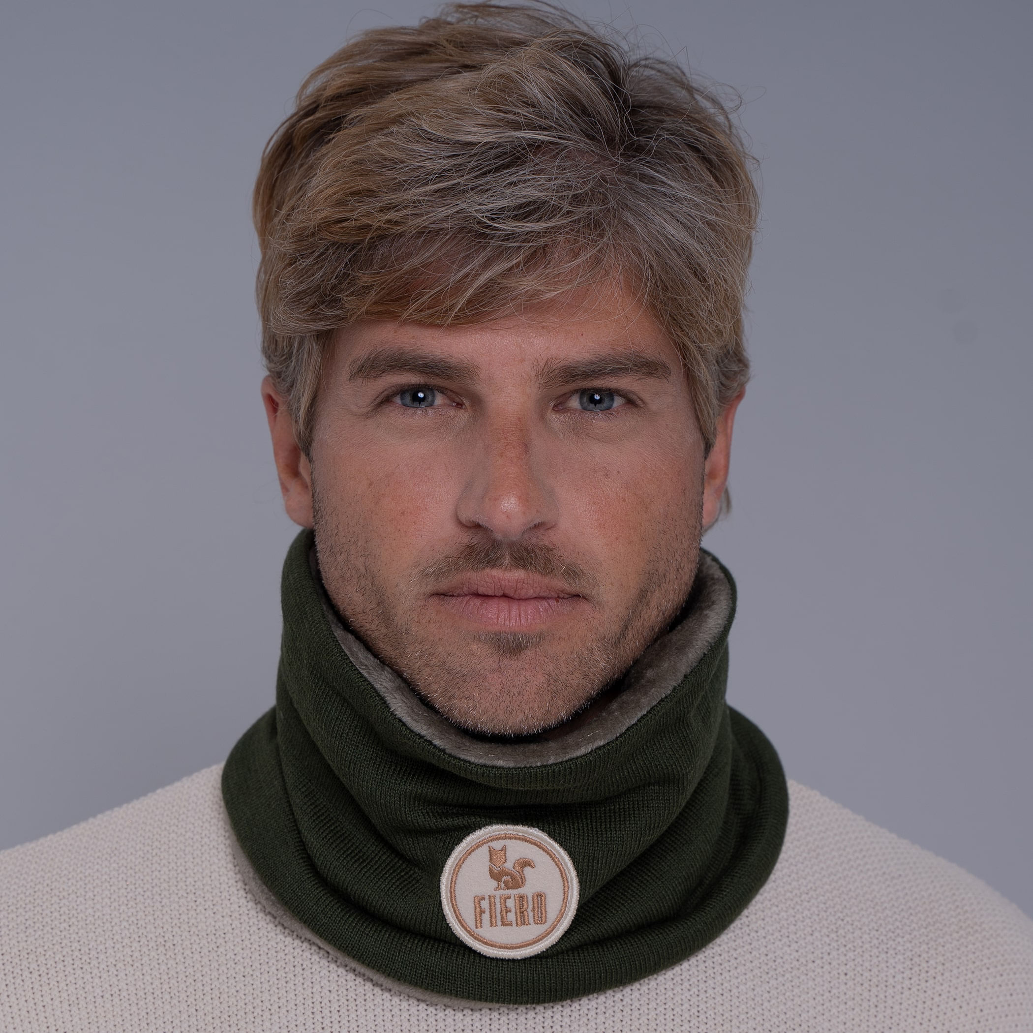 Gola cachecol de tricô forrada com lã Las Ventanas para o frio e inverno