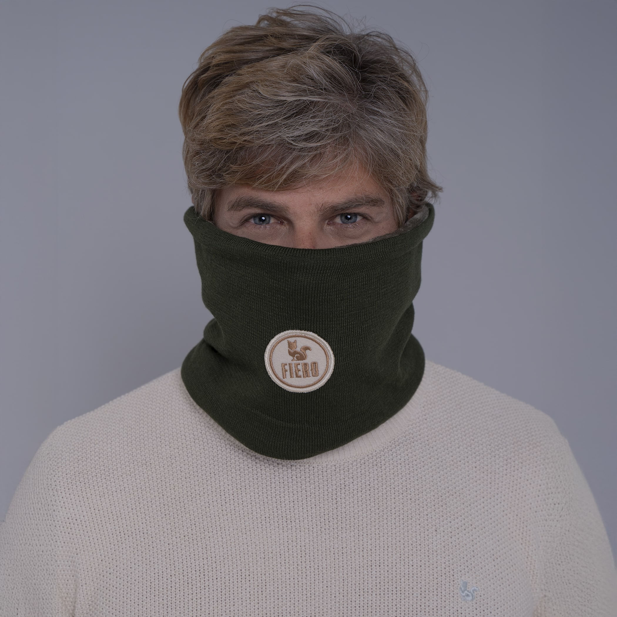 Gola cachecol de tricô forrada com lã Las Ventanas para o frio e inverno