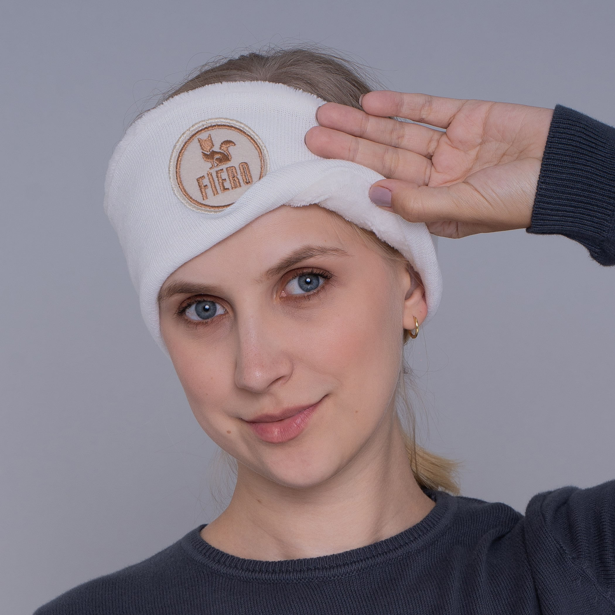 Protetor de orelha headband em tricot forrado canelado Las Ventanas para o frio