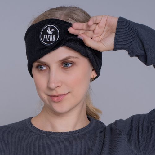 Protetor de orelha headband em tricot forrado canelado Las Ventanas para o frio