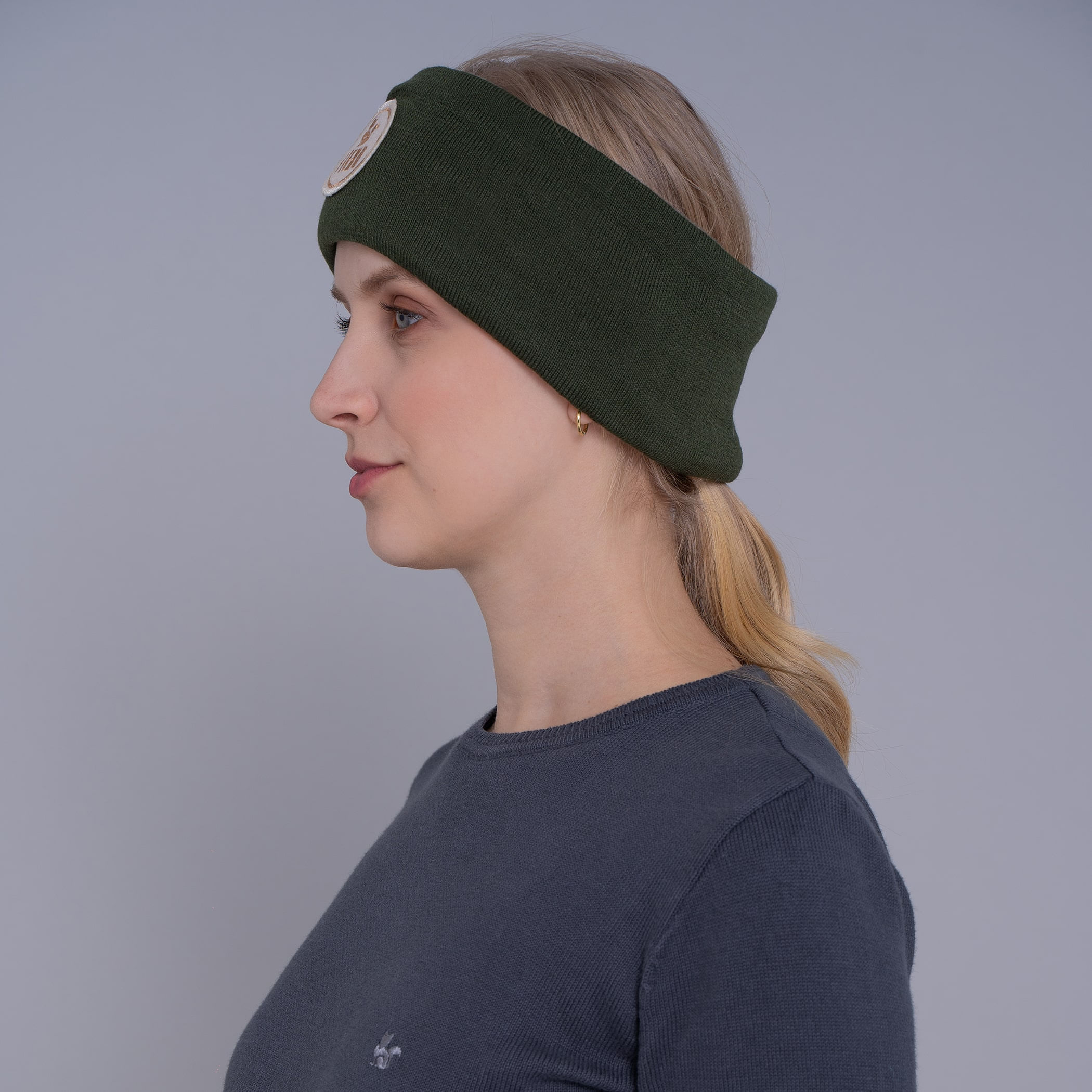 Protetor de orelha headband em tricot forrado canelado Las Ventanas para o frio