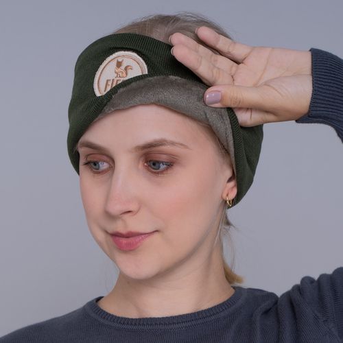 Protetor de orelha headband em tricot forrado canelado Las Ventanas para o frio