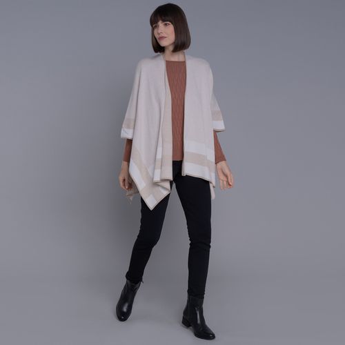 Poncho feminino de tricô premium Arawi para o inverno e frio
