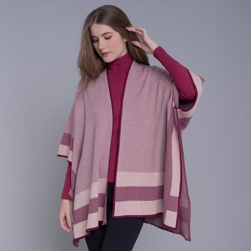 Poncho feminino de tricô premium Arawi para o inverno e frio