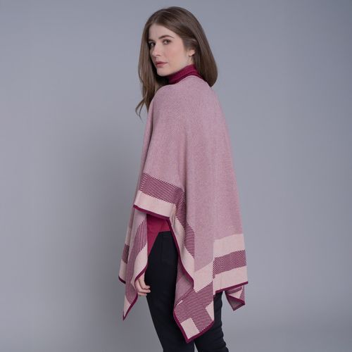 Poncho feminino de tricô premium Arawi para o inverno e frio