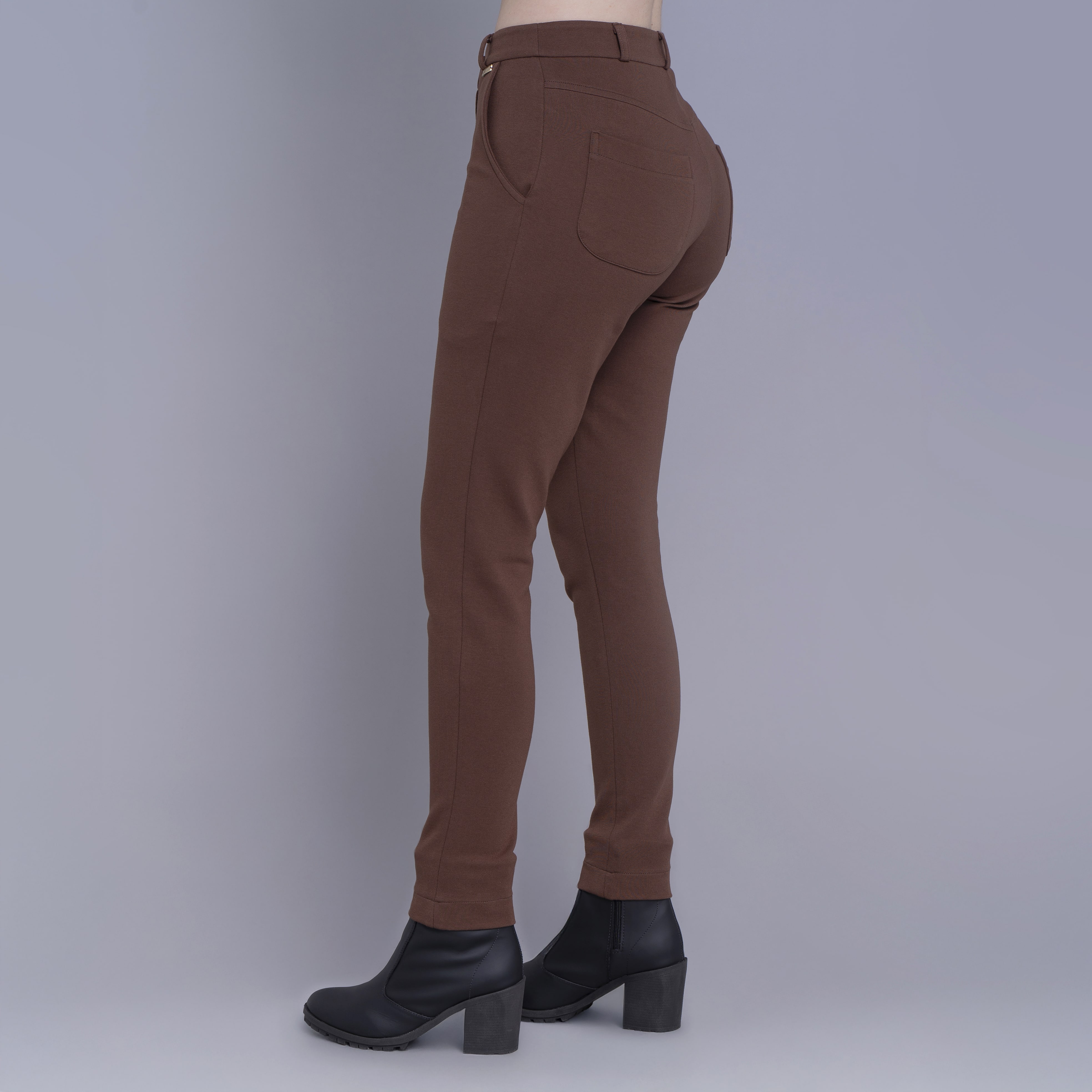 Calça feminina skinny de malha premium Linz