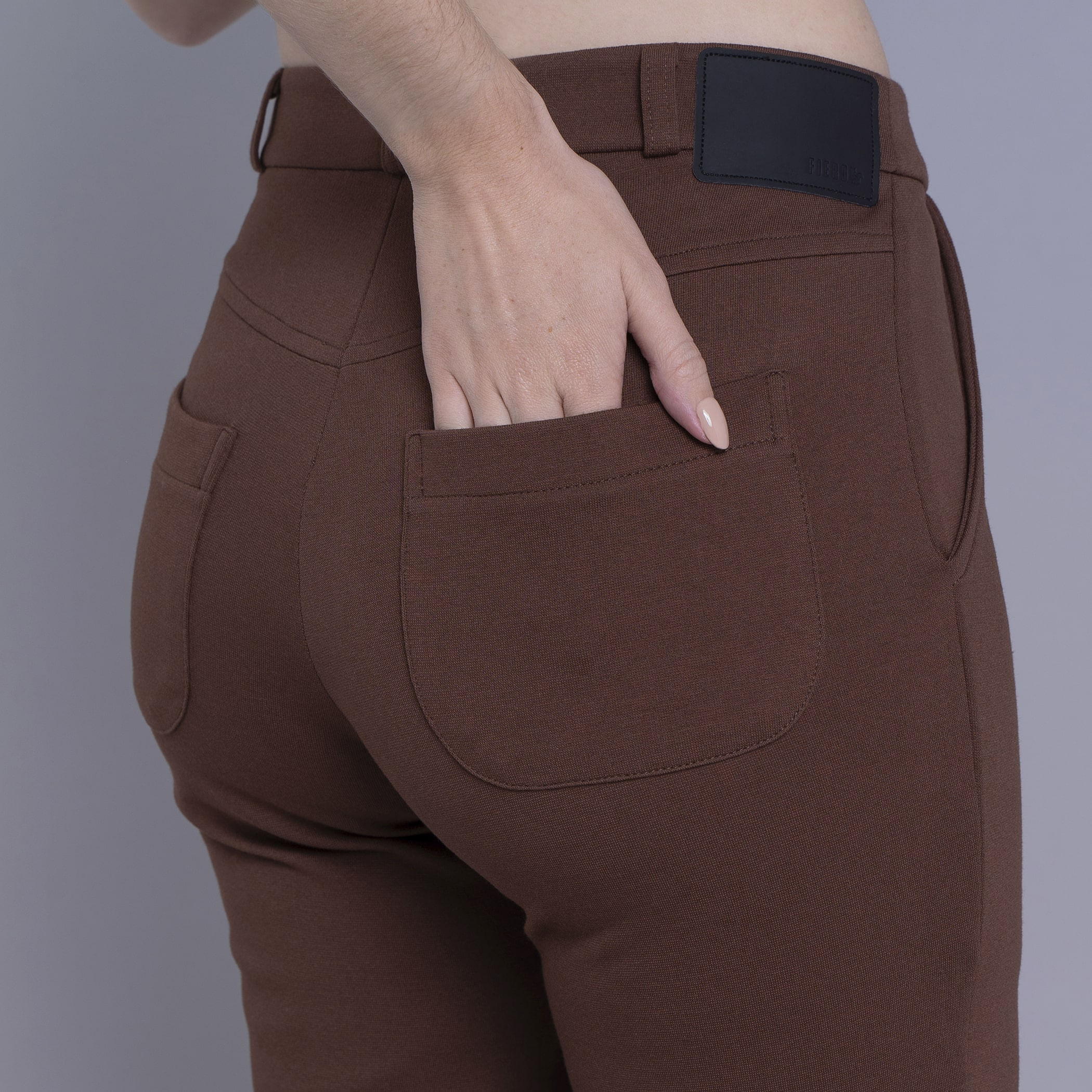 Calça feminina skinny de malha premium Linz