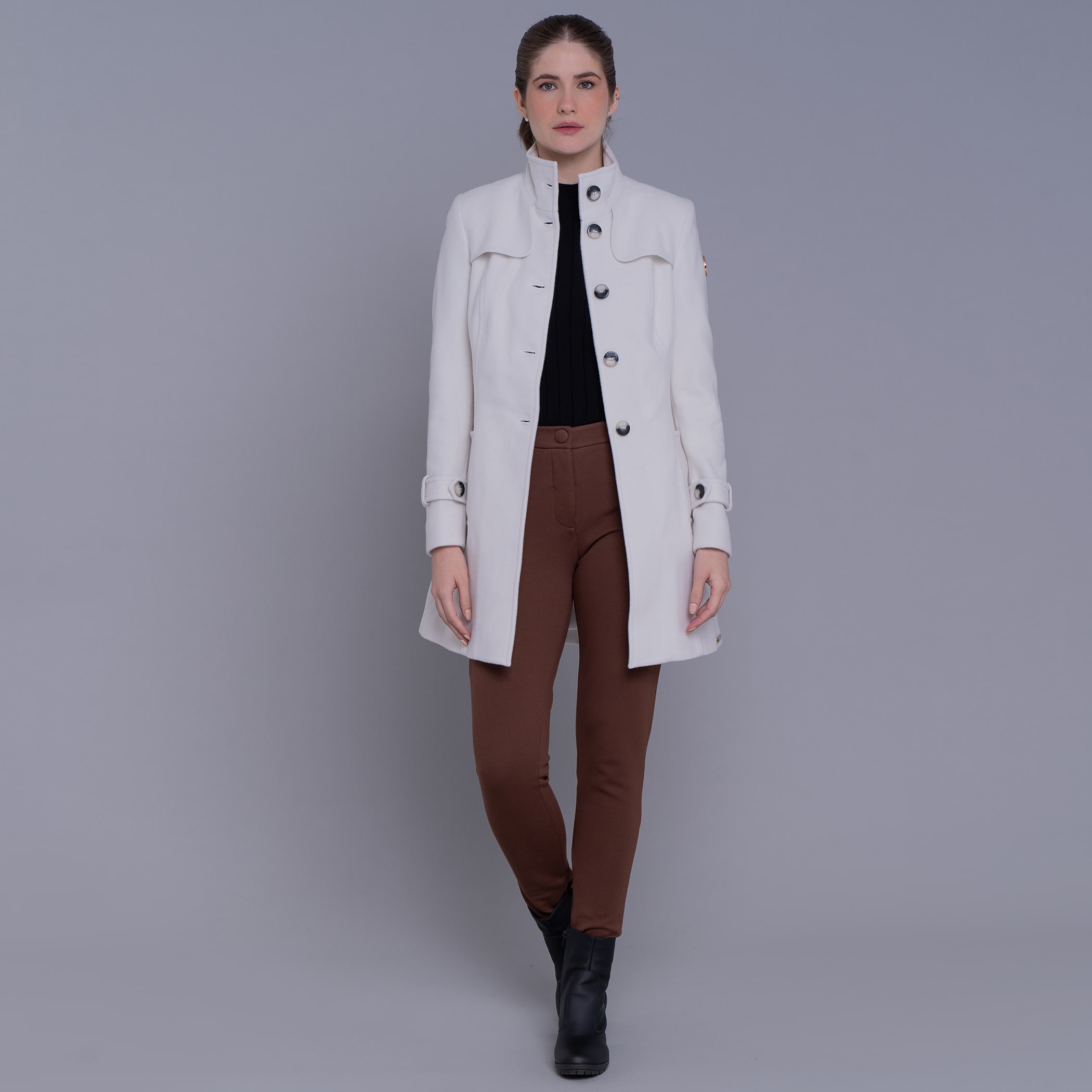 Calça feminina skinny de malha premium Linz