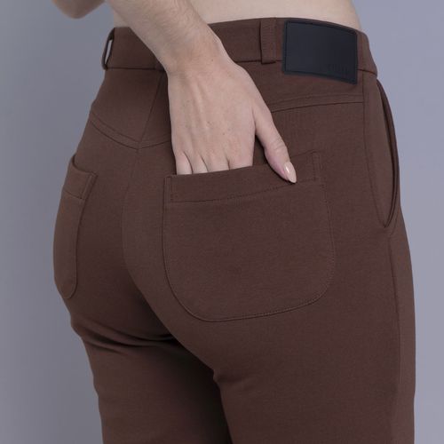 Calça feminina skinny de malha premium Linz