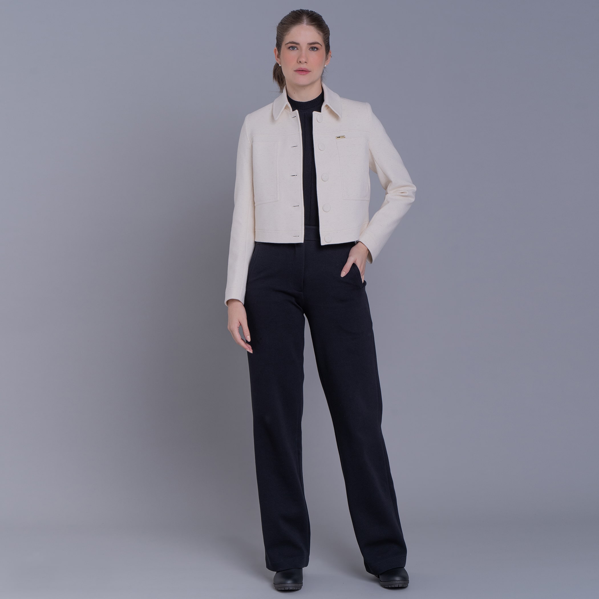 Casaqueto feminino Urpi de malha algodão premium