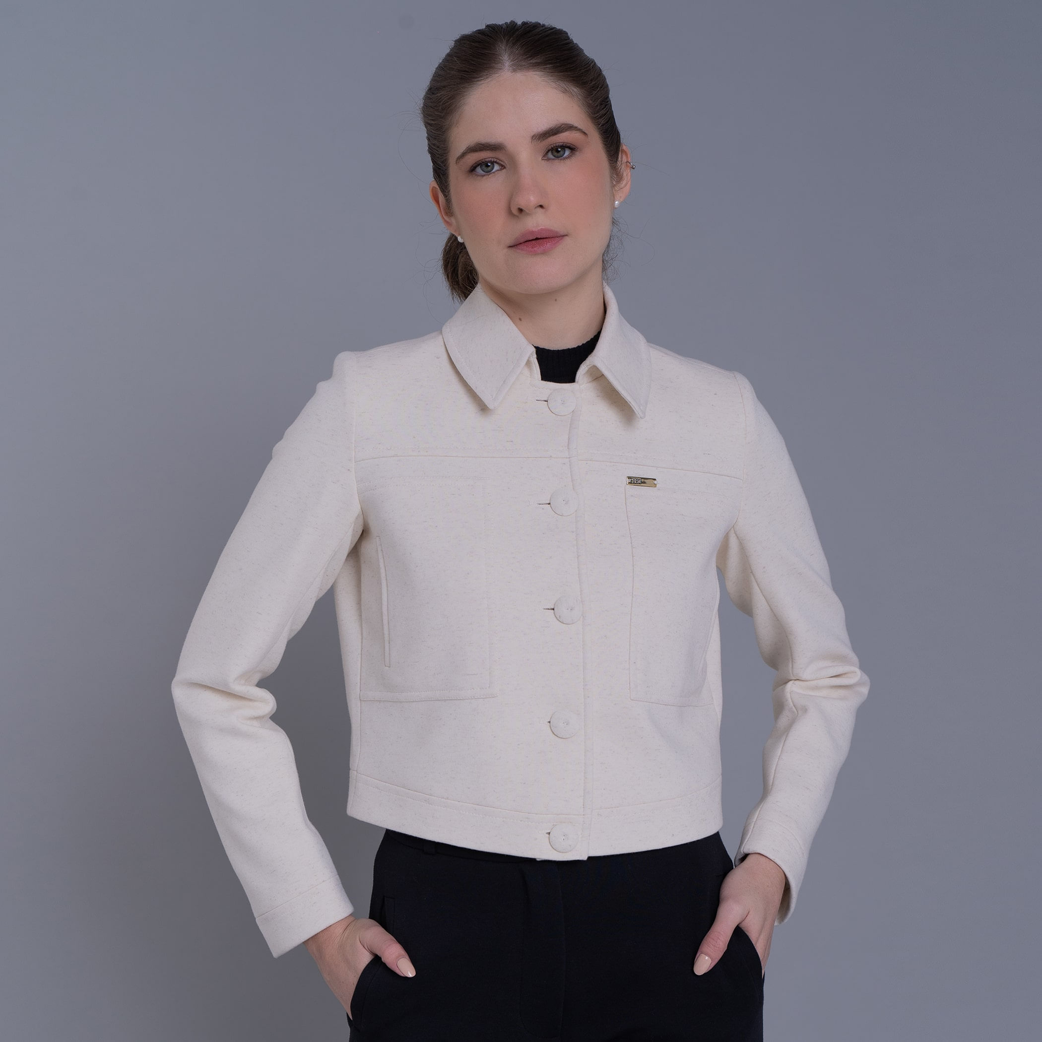 Casaqueto feminino Urpi de malha algodão premium