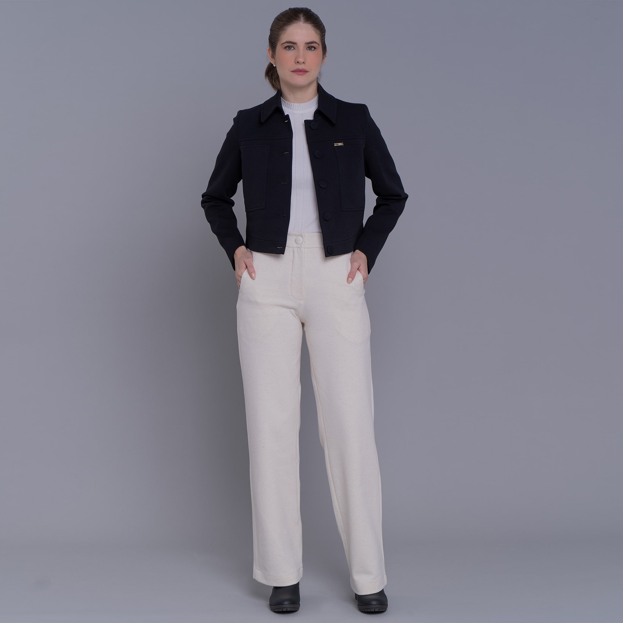 Casaqueto feminino Urpi de malha algodão premium