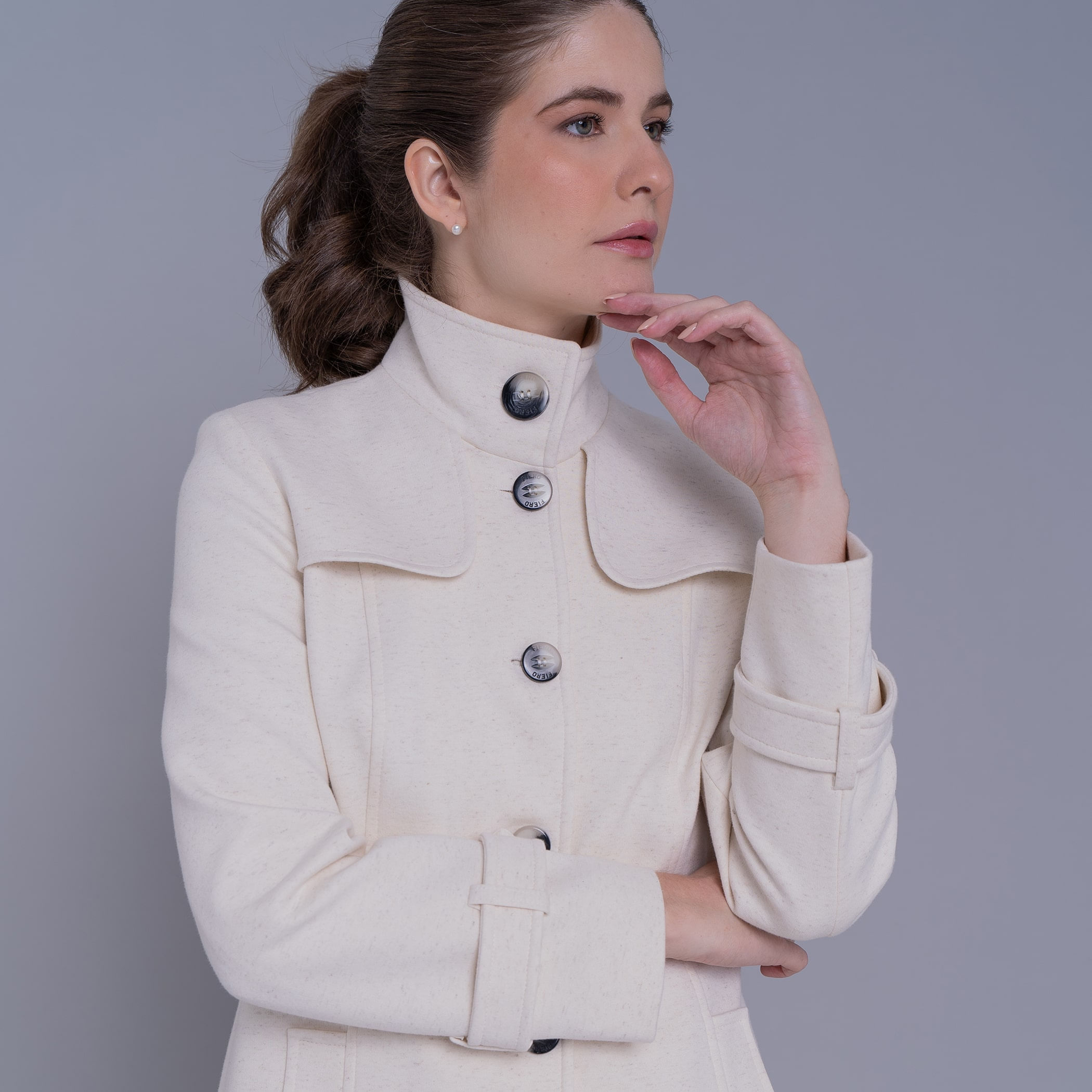 Casaco feminino Sillar de malha algodão premium