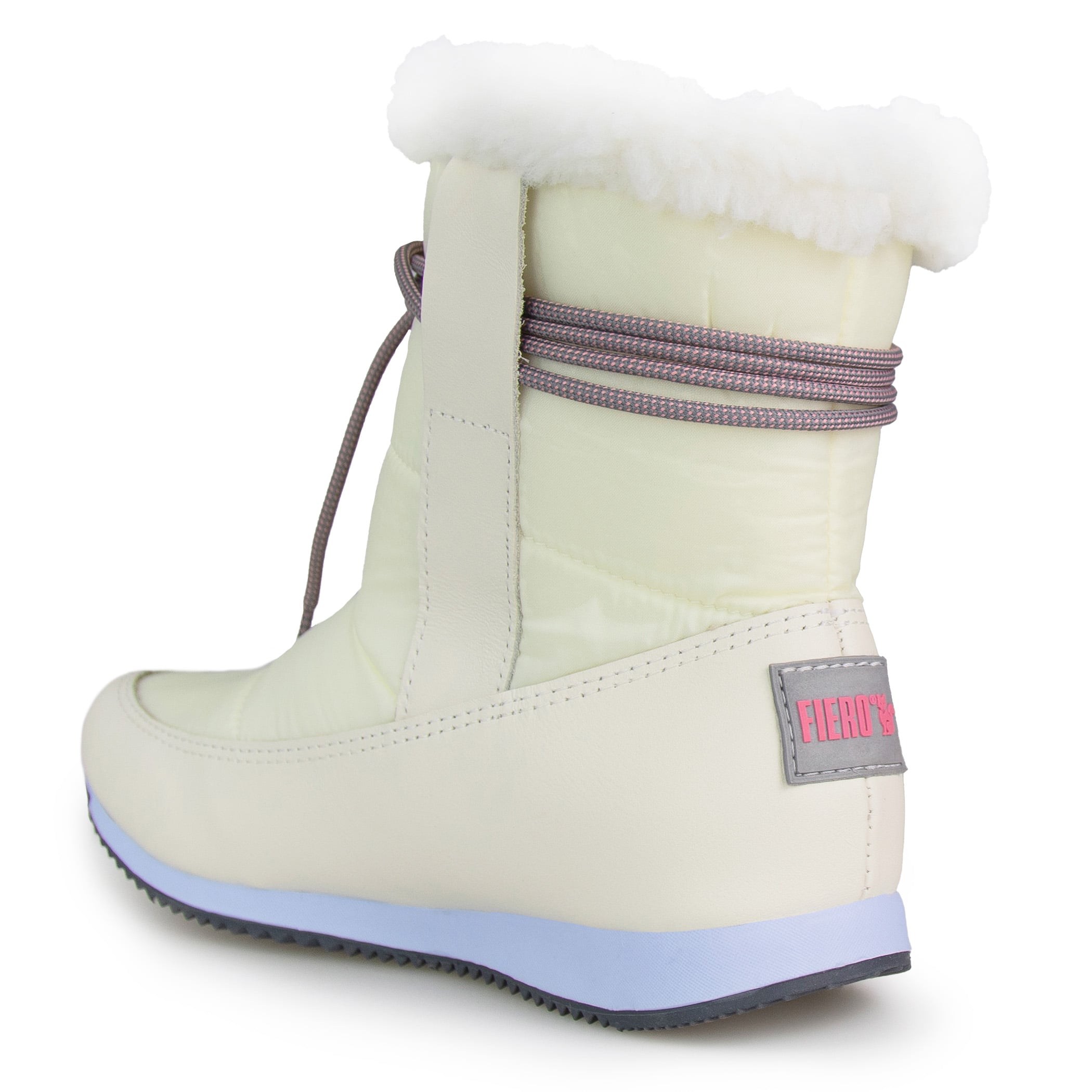 Bota Feminina de inverno confortável e quente para o frio Runny Flakes em lã sintética