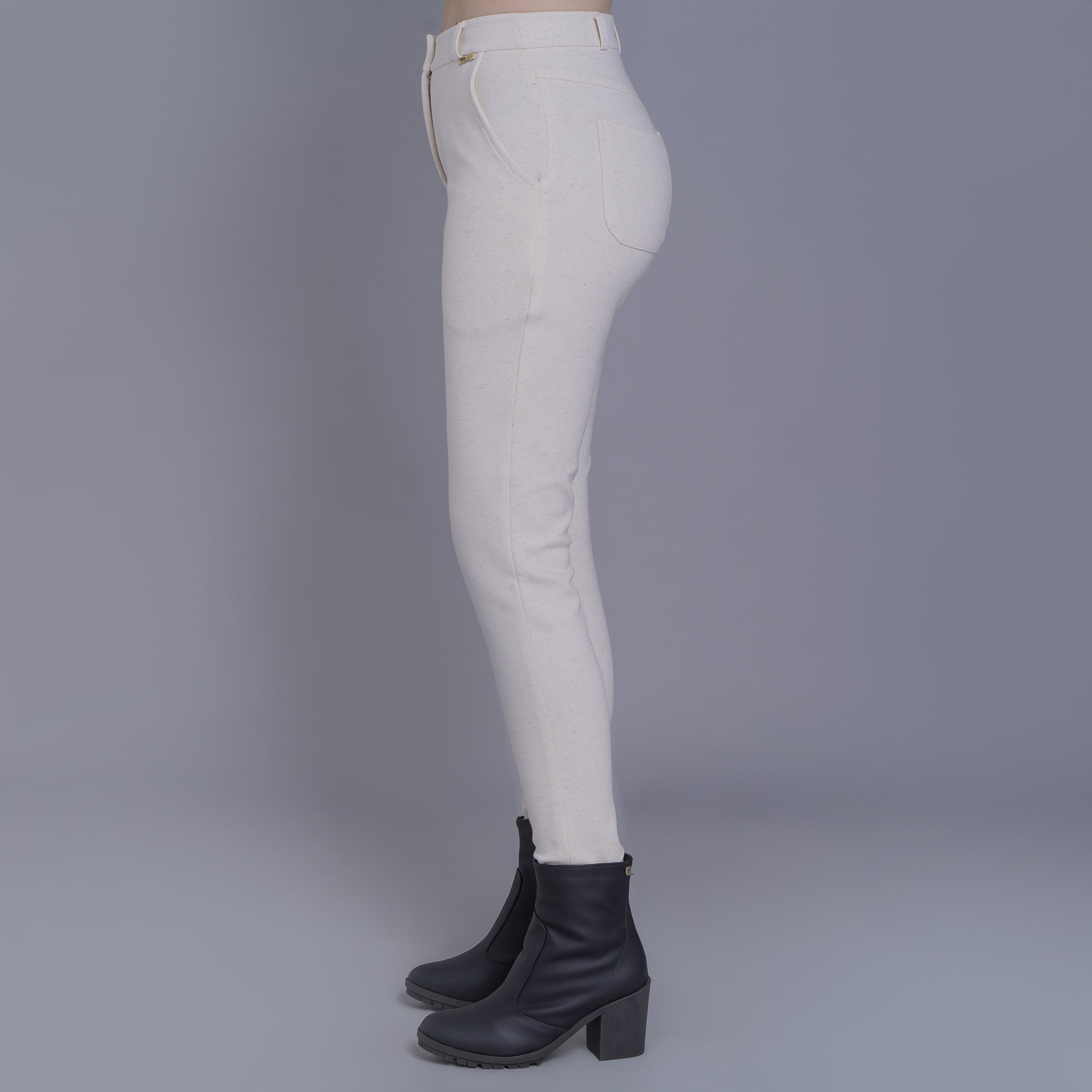 Calça feminina skinny de malha premium Linz