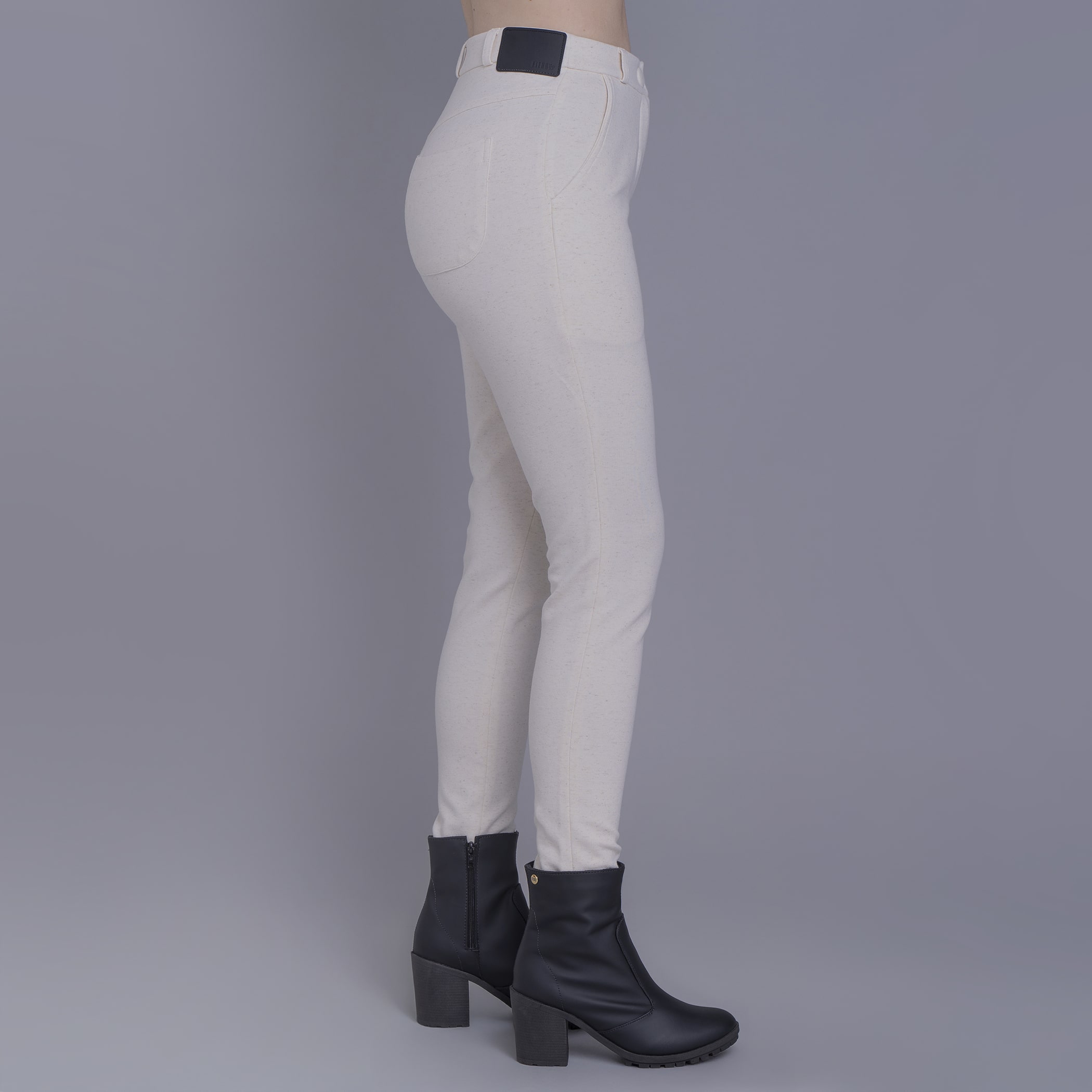 Calça feminina skinny de malha premium Linz