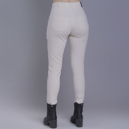 Calça feminina skinny de malha premium Linz