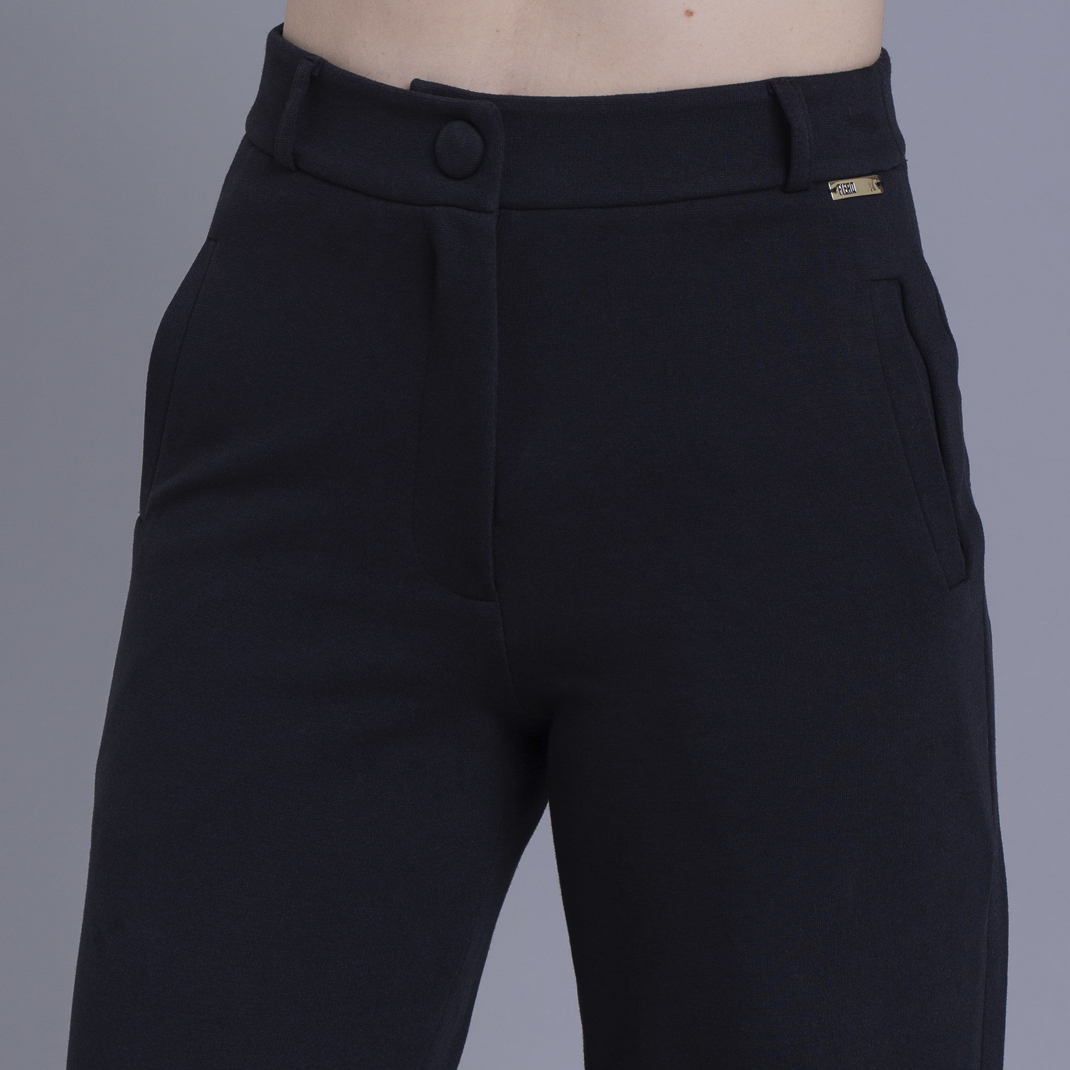 Calça feminina wide malha premium Sibiu