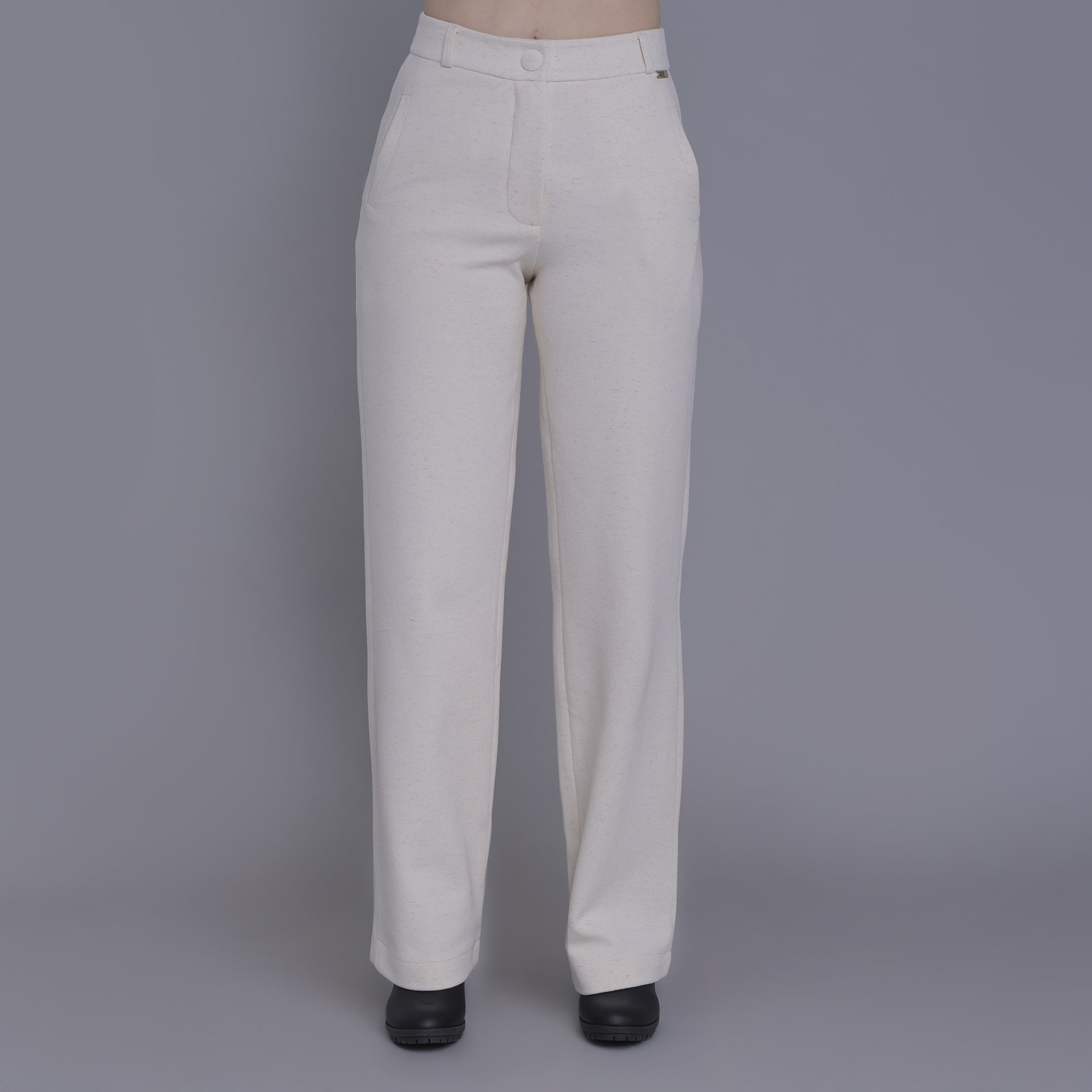 Calça feminina wide malha premium Sibiu