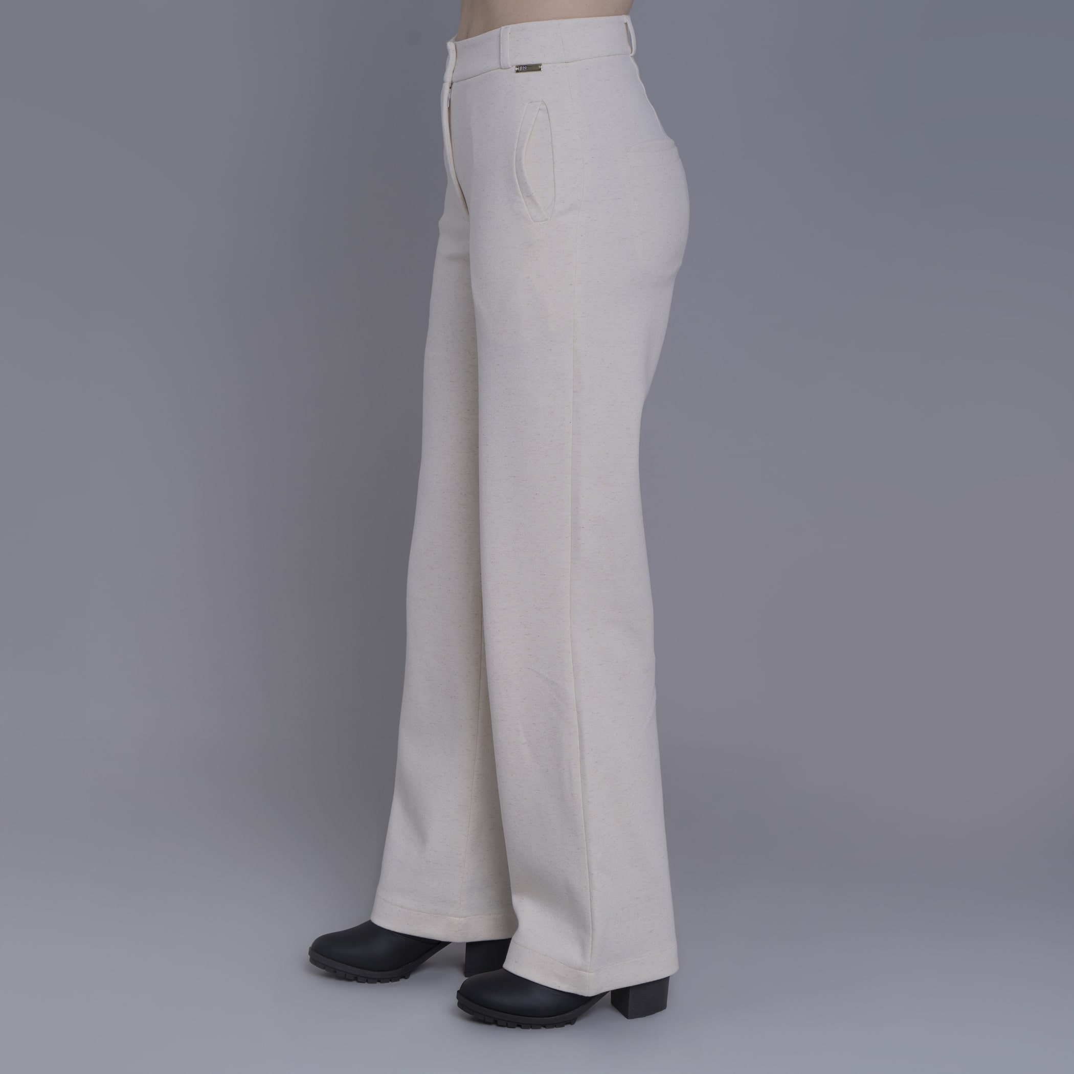 Calça feminina wide malha premium Sibiu