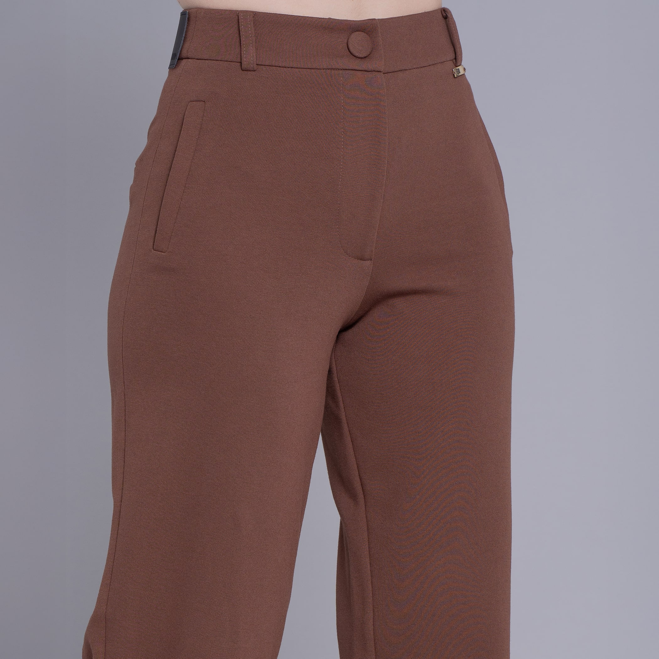 Calça feminina wide malha premium Sibiu