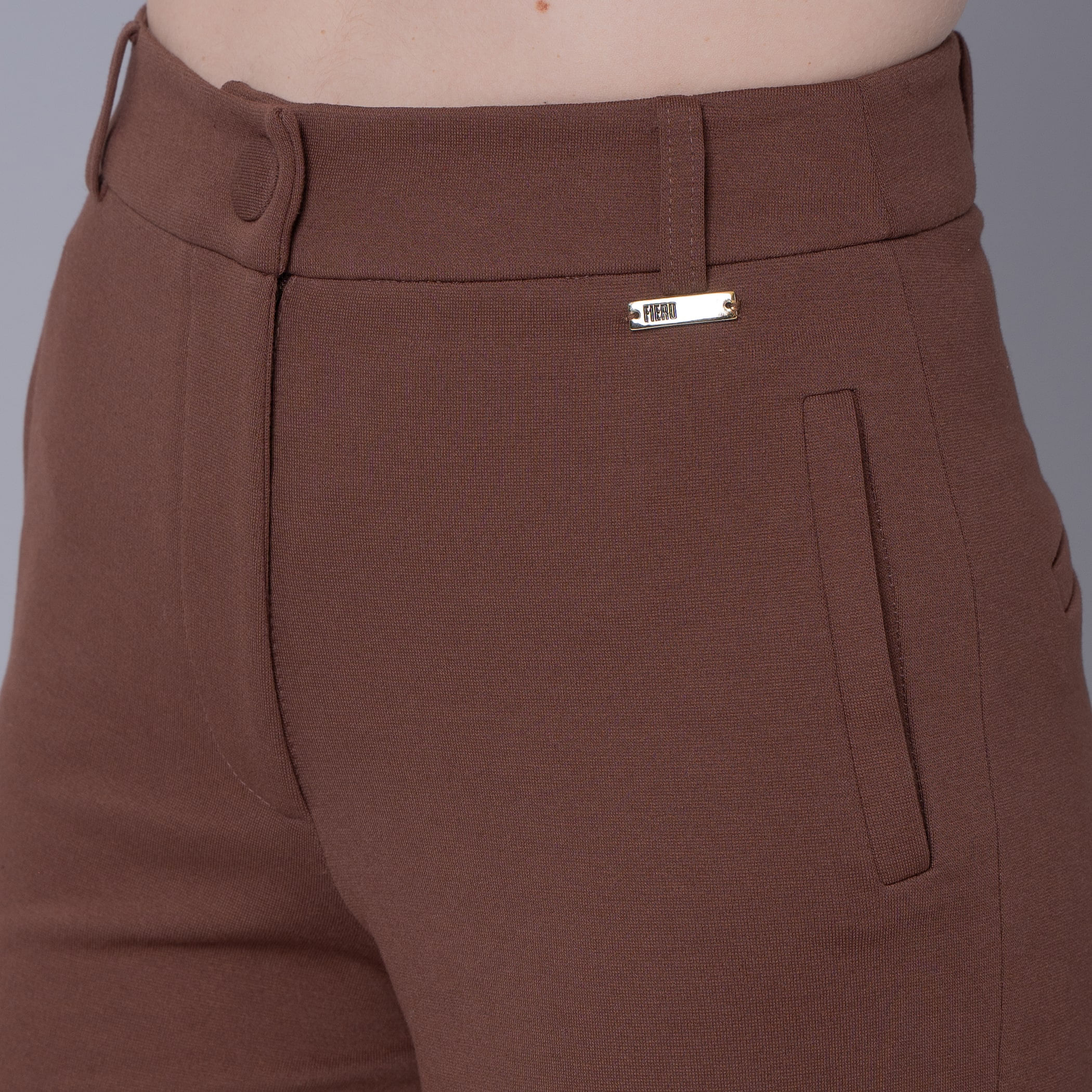 Calça feminina wide malha premium Sibiu