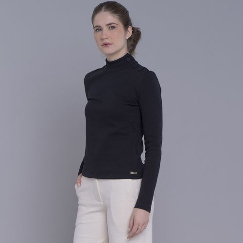 Blusa de malha premium feminina gola alta Yakana