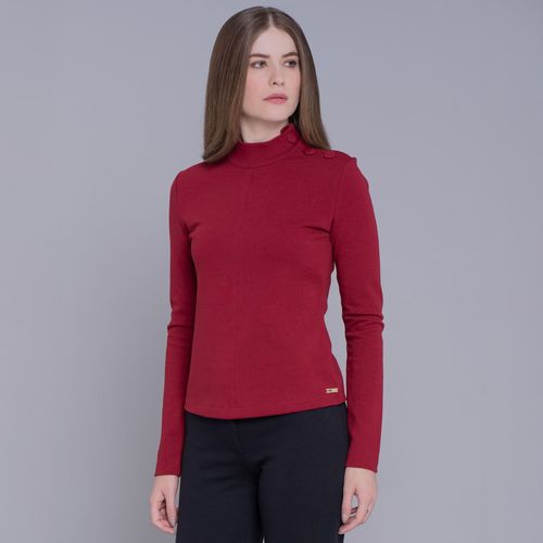 Blusa de malha premium feminina gola alta Yakana