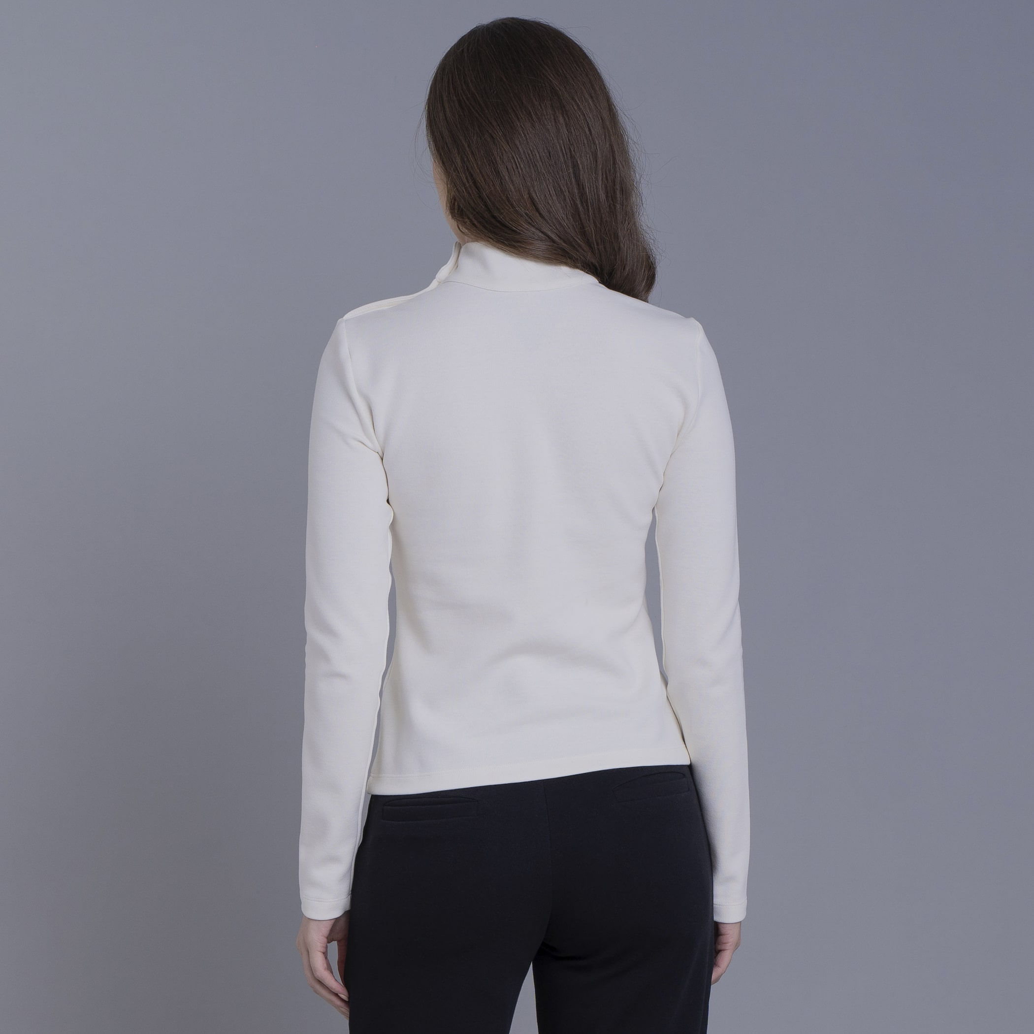 Blusa de malha premium feminina gola alta Yakana