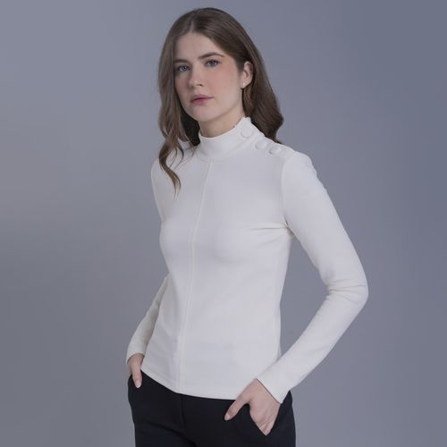 Blusa de malha premium feminina gola alta Yakana