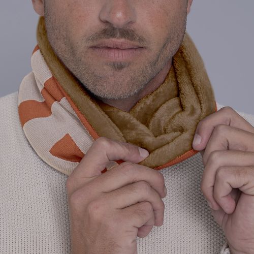 Gola cachecol de tricô forrada com lã Palermo para o frio e inverno