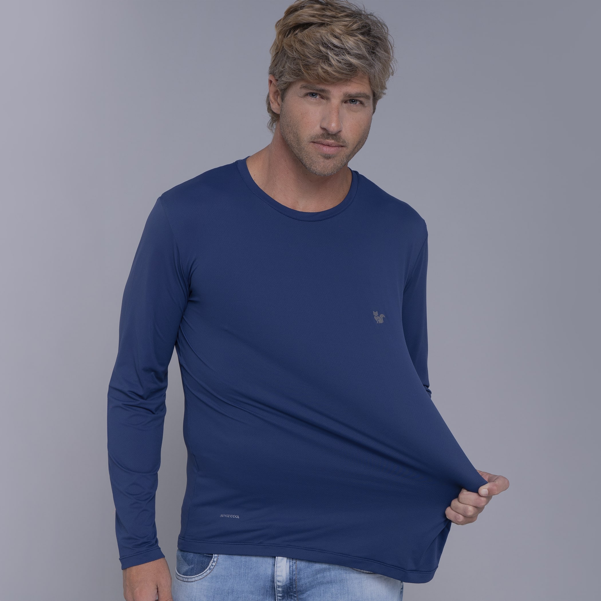Camiseta Sense Cool proteção UV Masculina Slim Fit - Manga Longa