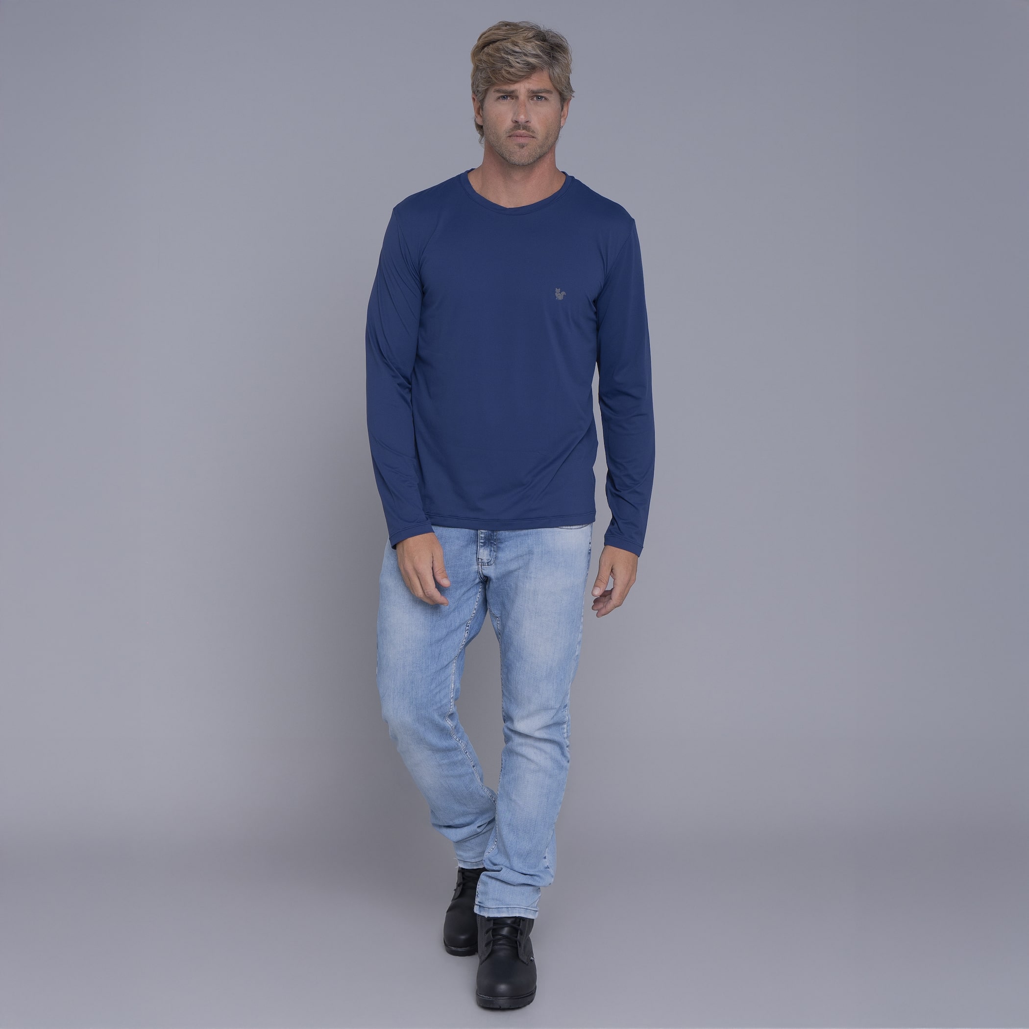 Camiseta Sense Cool proteção UV Masculina Slim Fit - Manga Longa