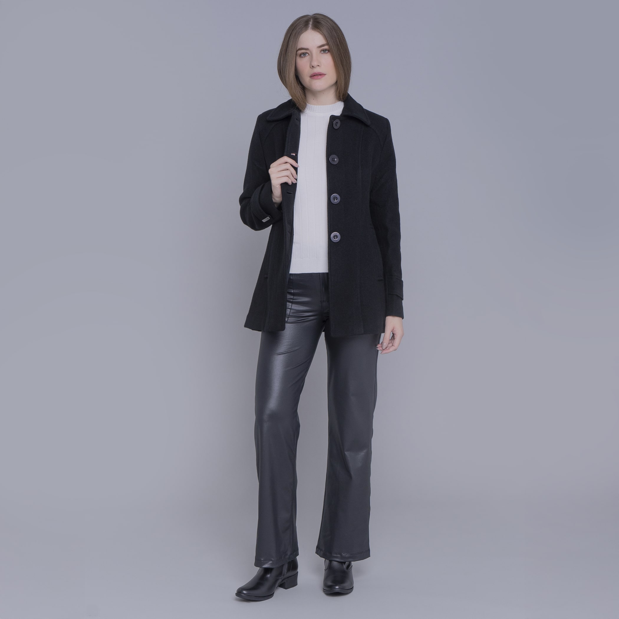 Calça térmica feminina Wide Leg para o frio e inverno Thermo Shine Cirrê