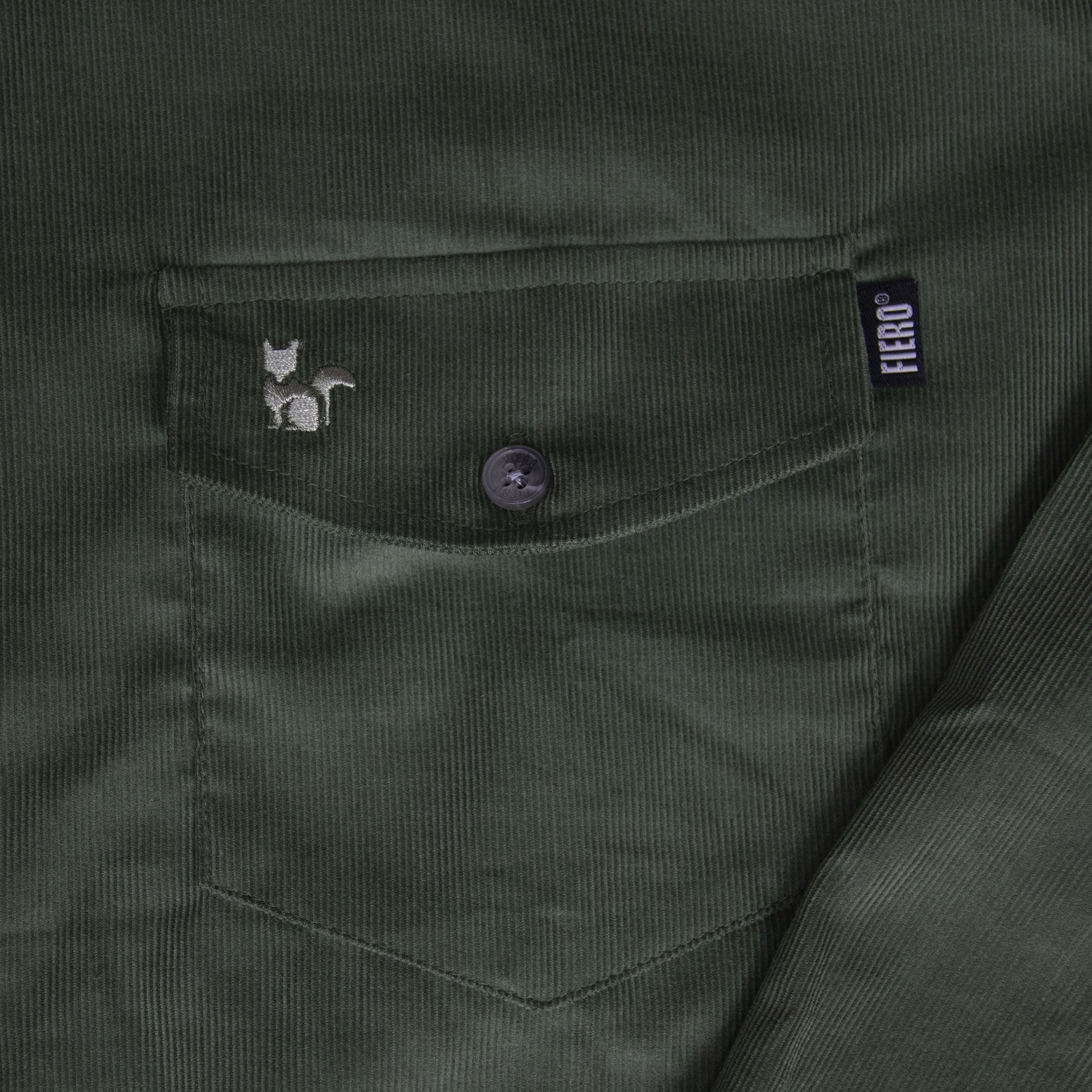 Camisa masculina de veludo Andes